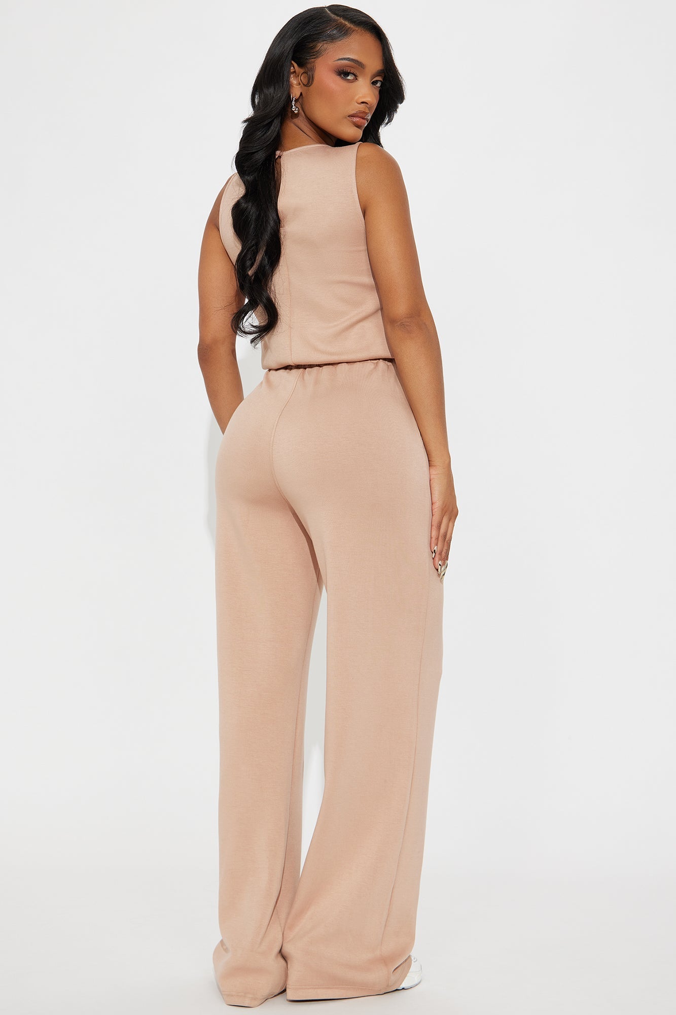 Judith Wide Leg Jumpsuit - Tan