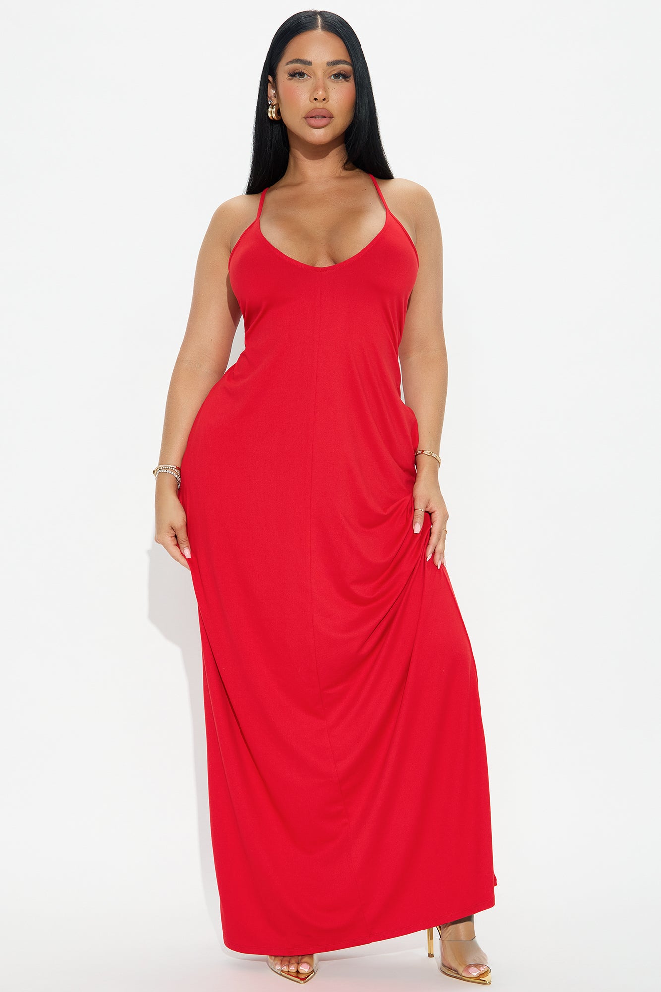 Simple Saturday Maxi Dress - Red