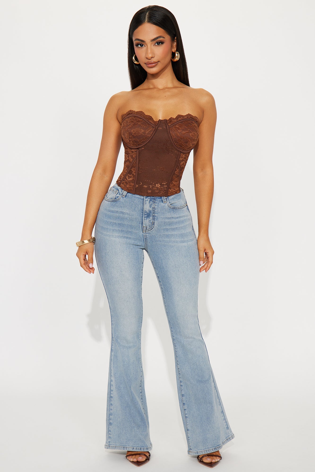 Petite San Diego Sculpting Stretch Flare Jeans - Light Wash