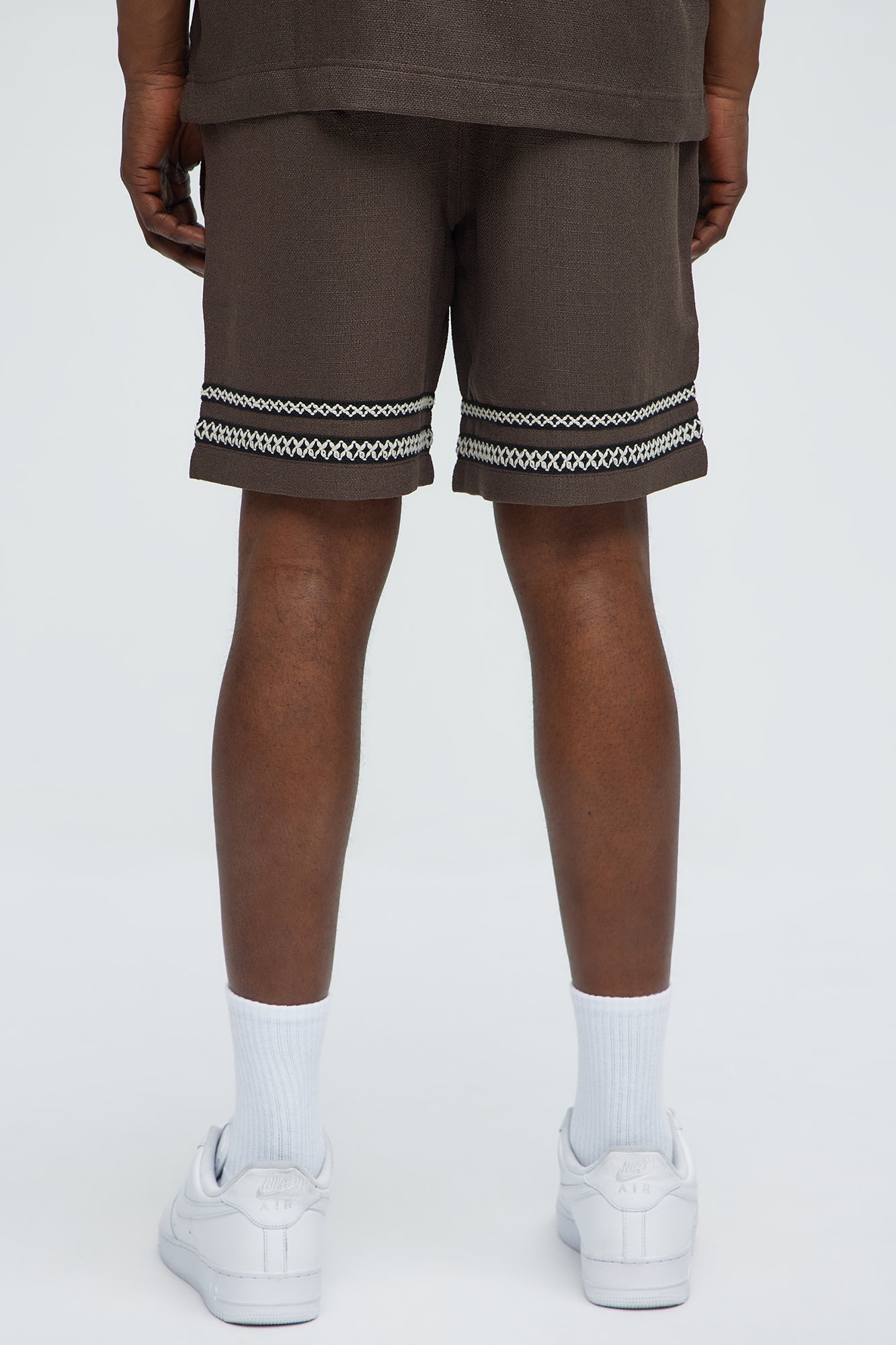 Ibiza VIP Club Linen Like Relaxed Shorts - Chocolate