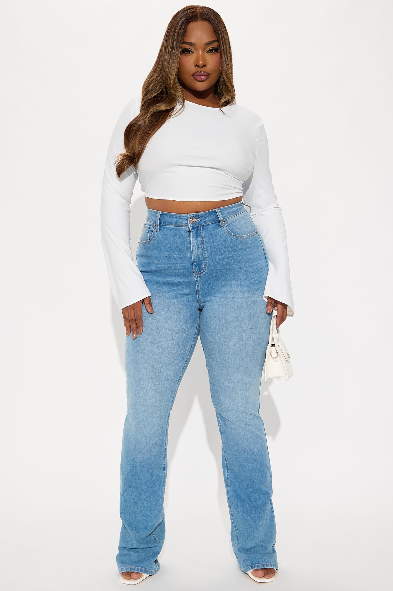 For The Ride Long Sleeve Backless Top - White
