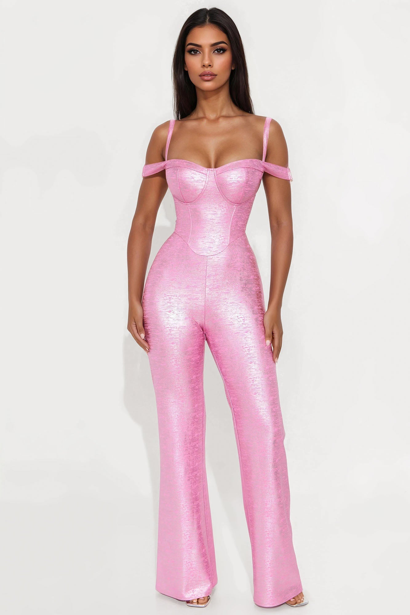 Barbie Dreams Metallic Jumpsuit - Hot Pink