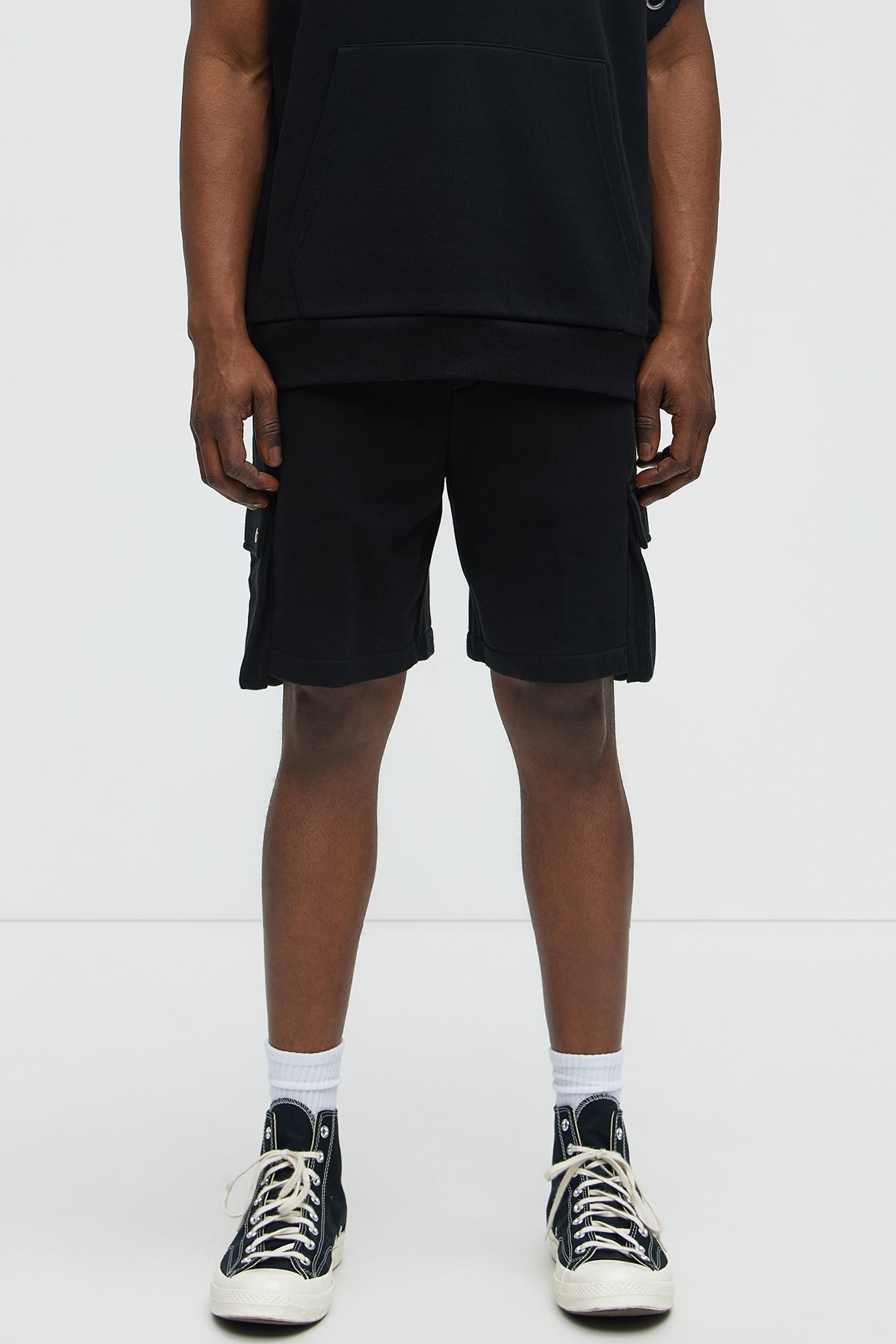 Tyson Secure Cargo Relaxed Shorts - Black