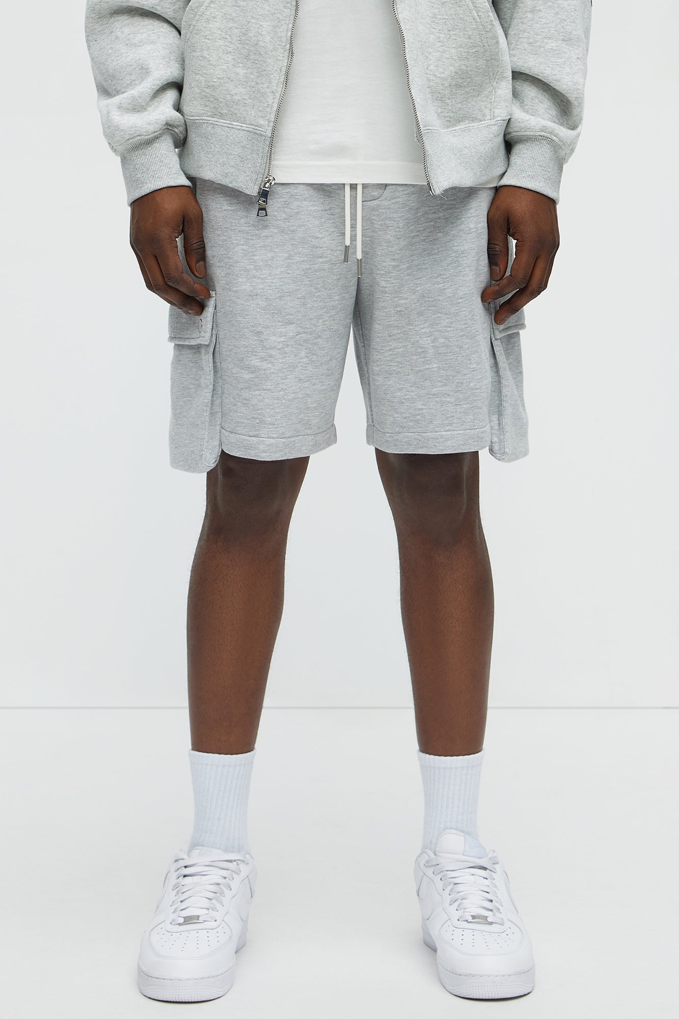 Tyson Secure Cargo Relaxed Shorts - Heather Grey