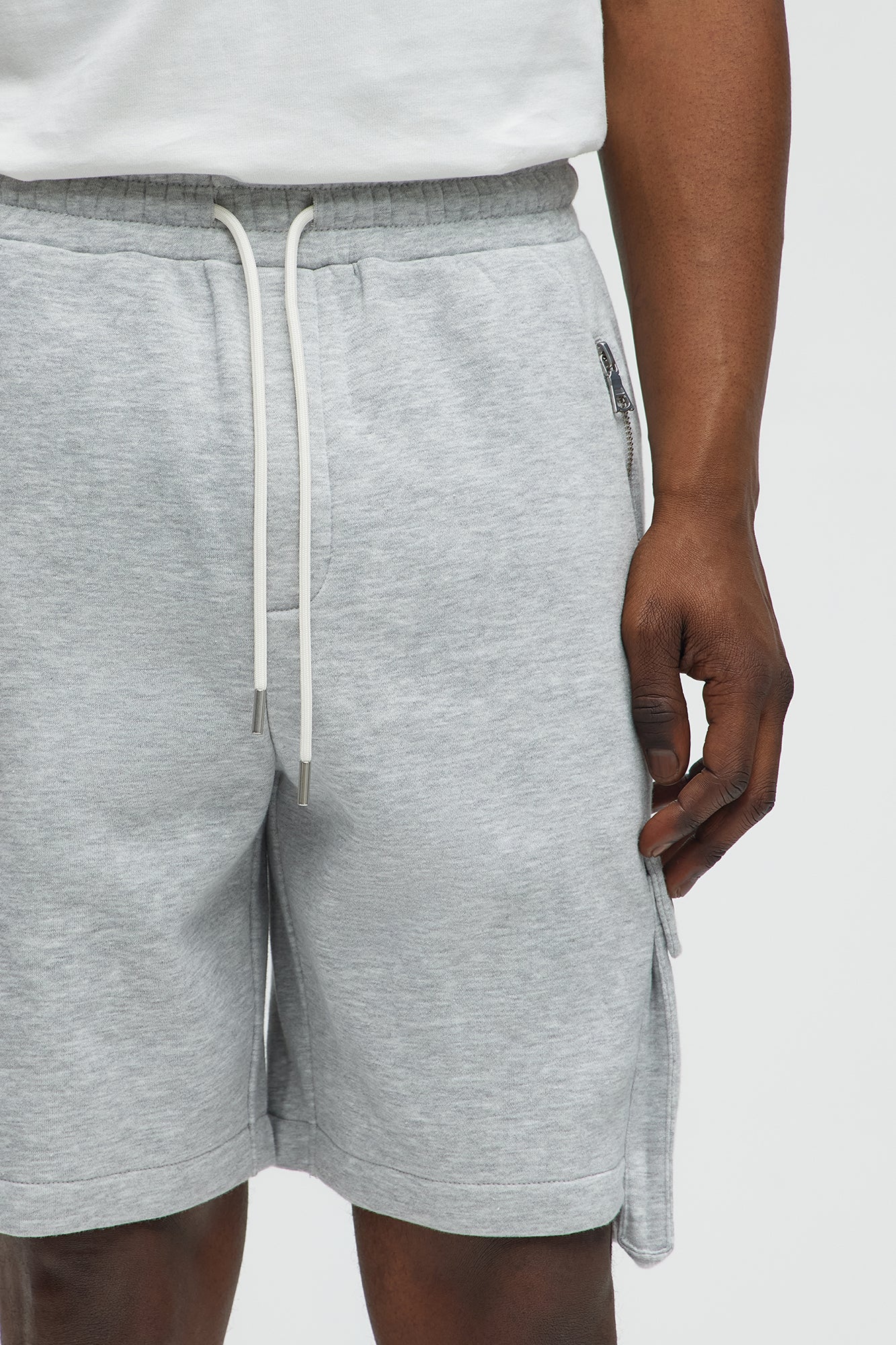 Tyson Secure Cargo Relaxed Shorts - Heather Grey