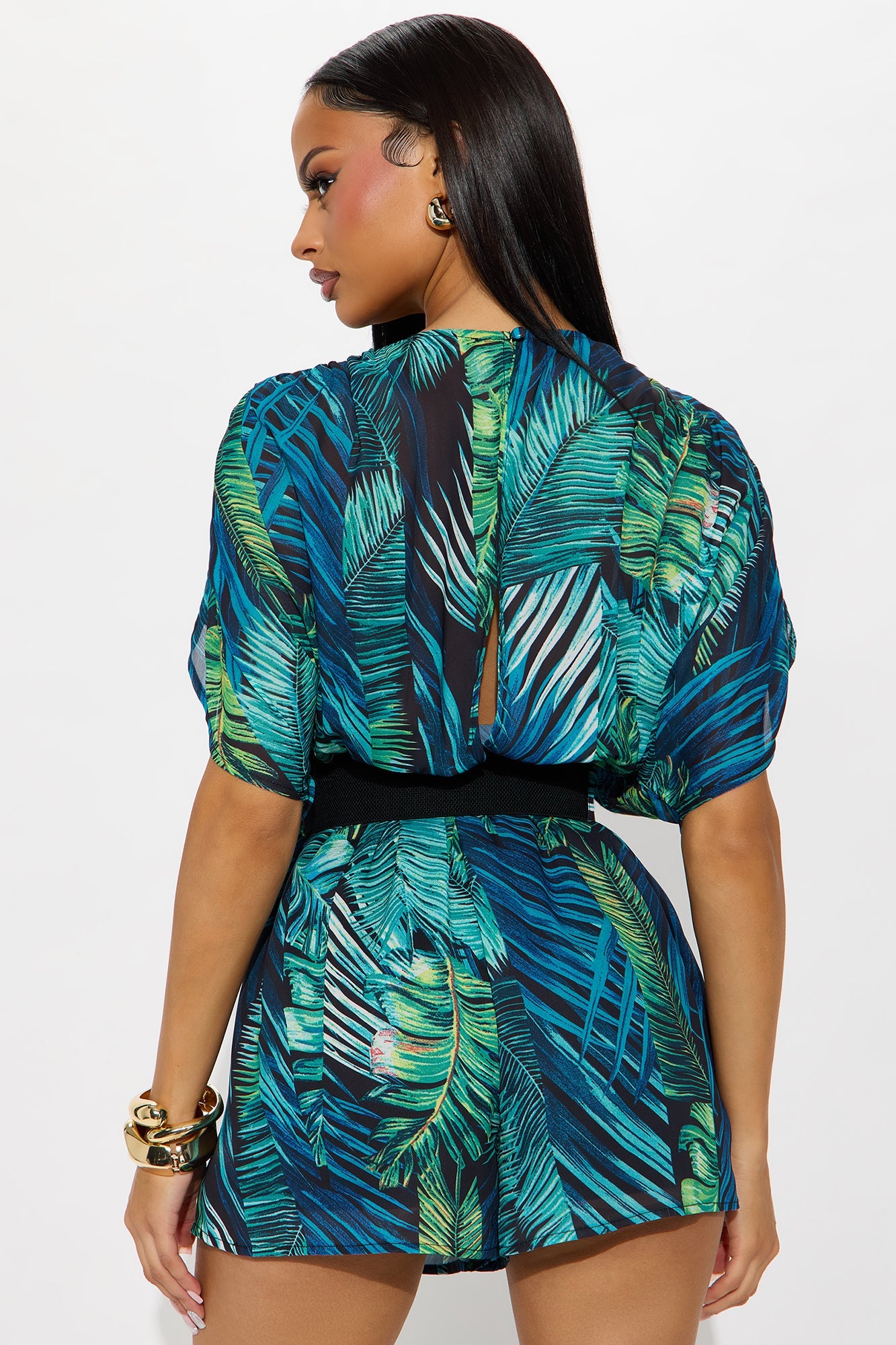 Tropical Breeze Romper - Green/combo