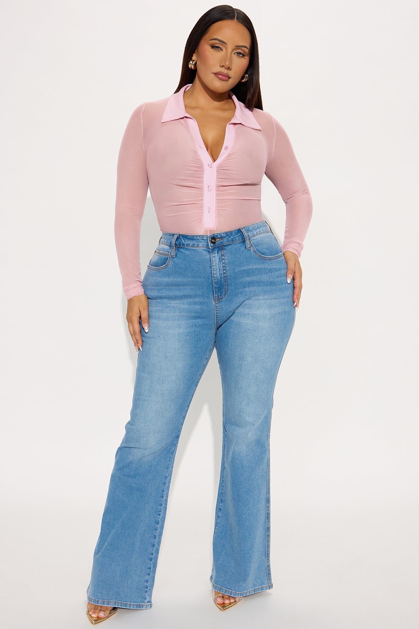 The Most Wanted Mesh Bodysuit - Pink