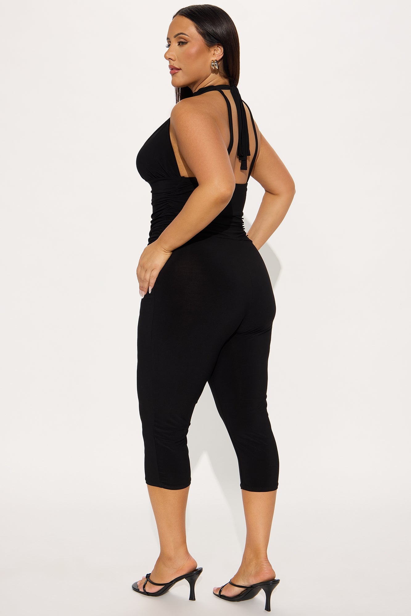 On My Way Capri Jumpsuit - Black
