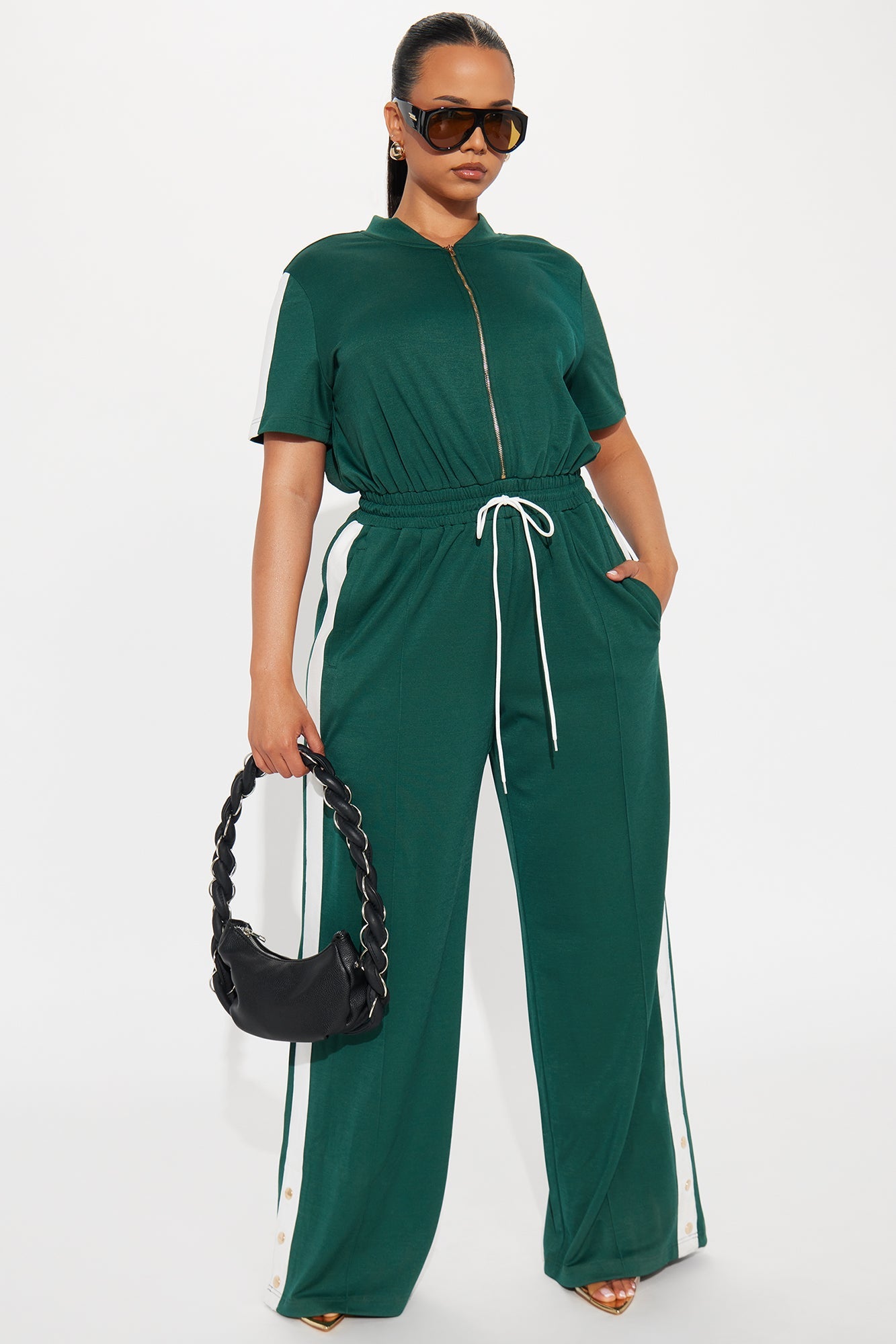 Lianna Short Sleeve Jumpsuit - Hunter