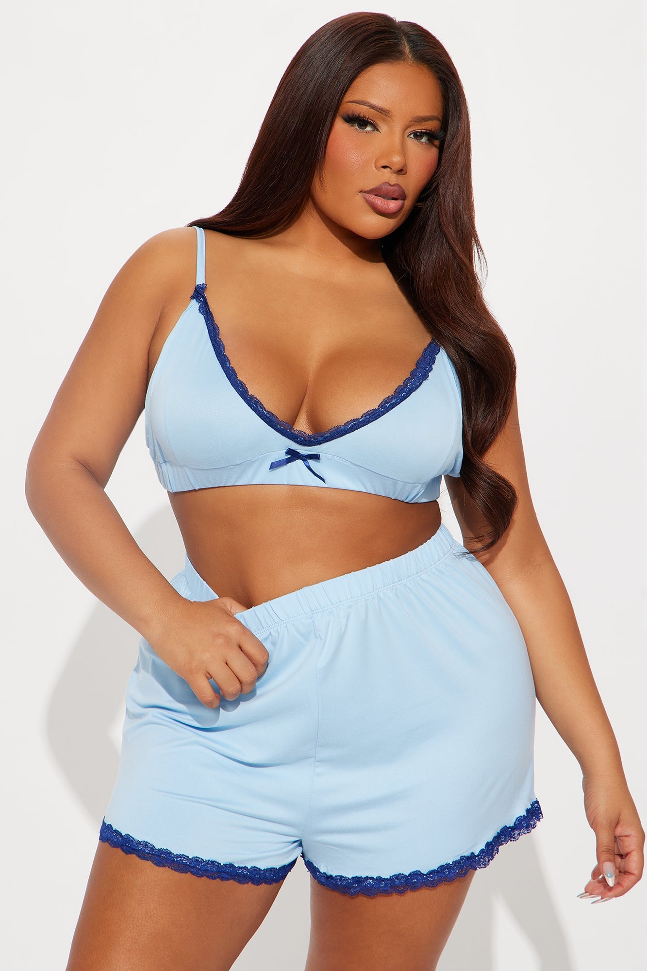 In Bed All Day PJ Robe Set - Light Blue