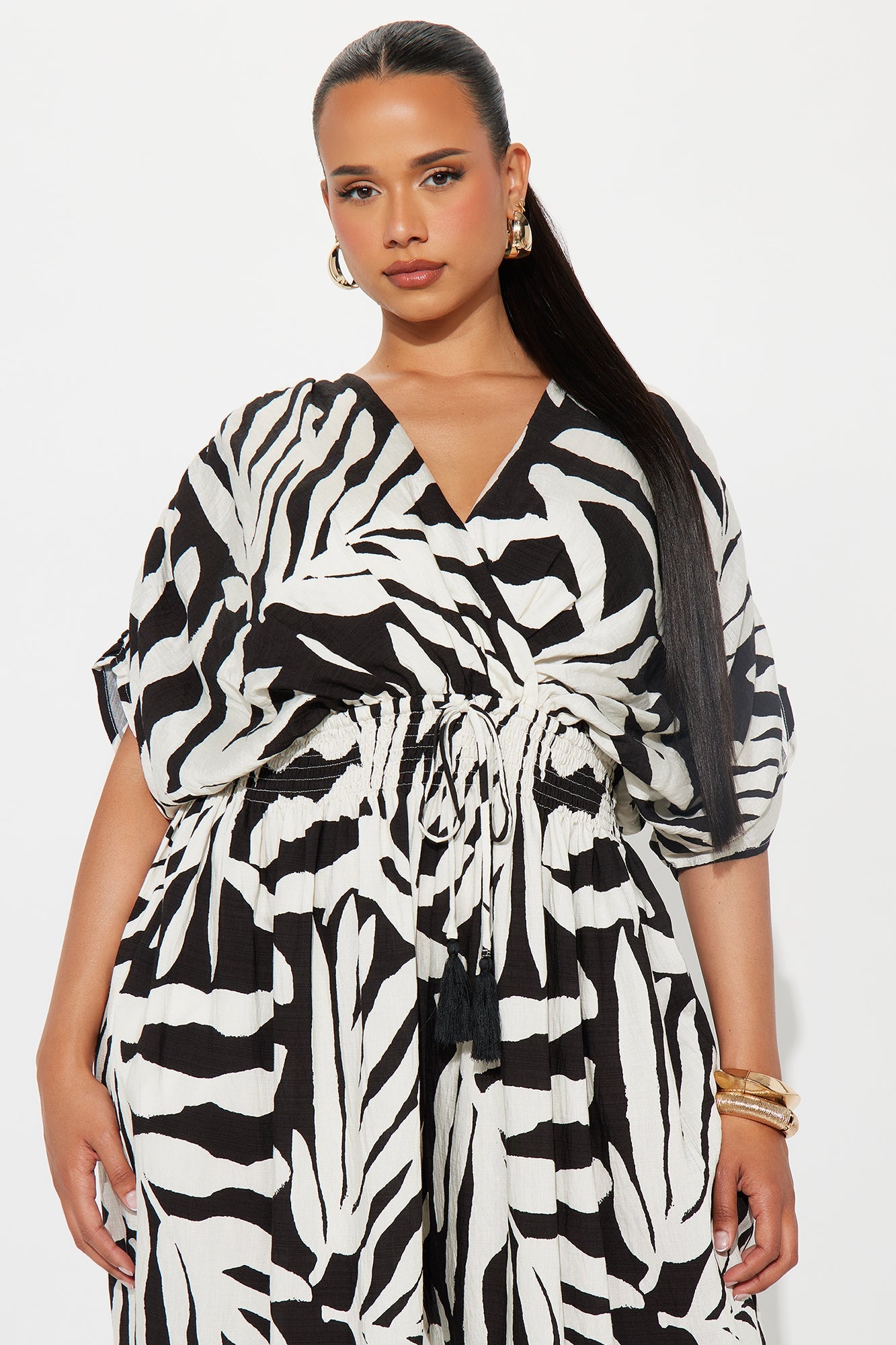 Secret Island Linen Jumpsuit - Black/combo