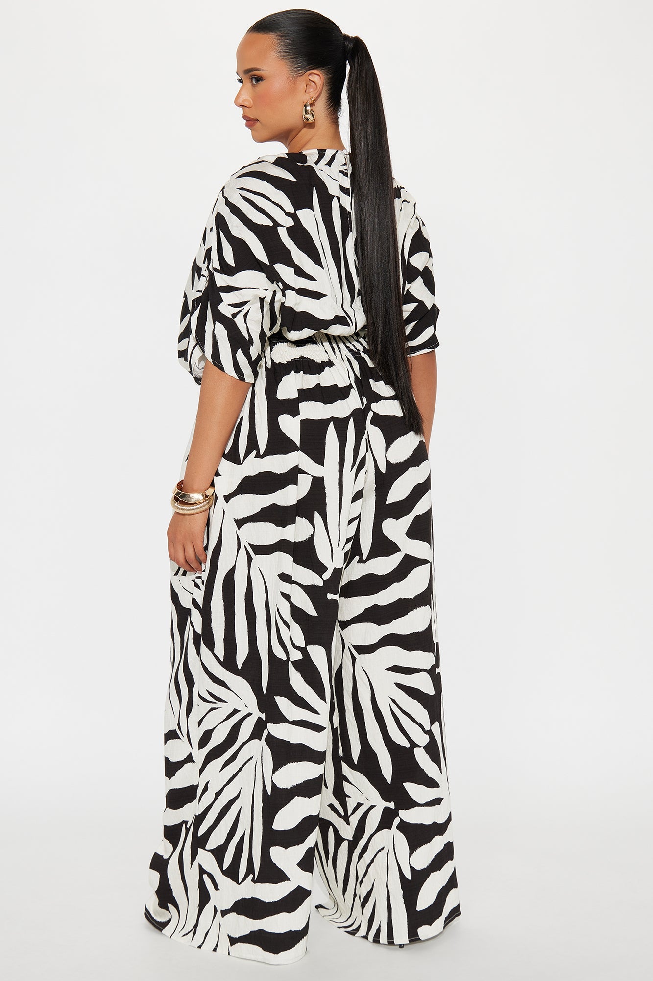 Secret Island Linen Jumpsuit - Black/combo