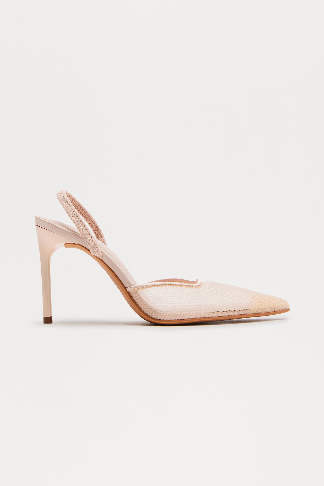 Prescott Mesh Stiletto Pumps - White