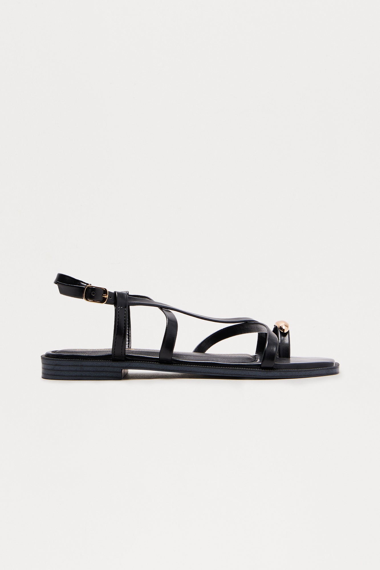 Solstice Toe Ring Sandals - Black