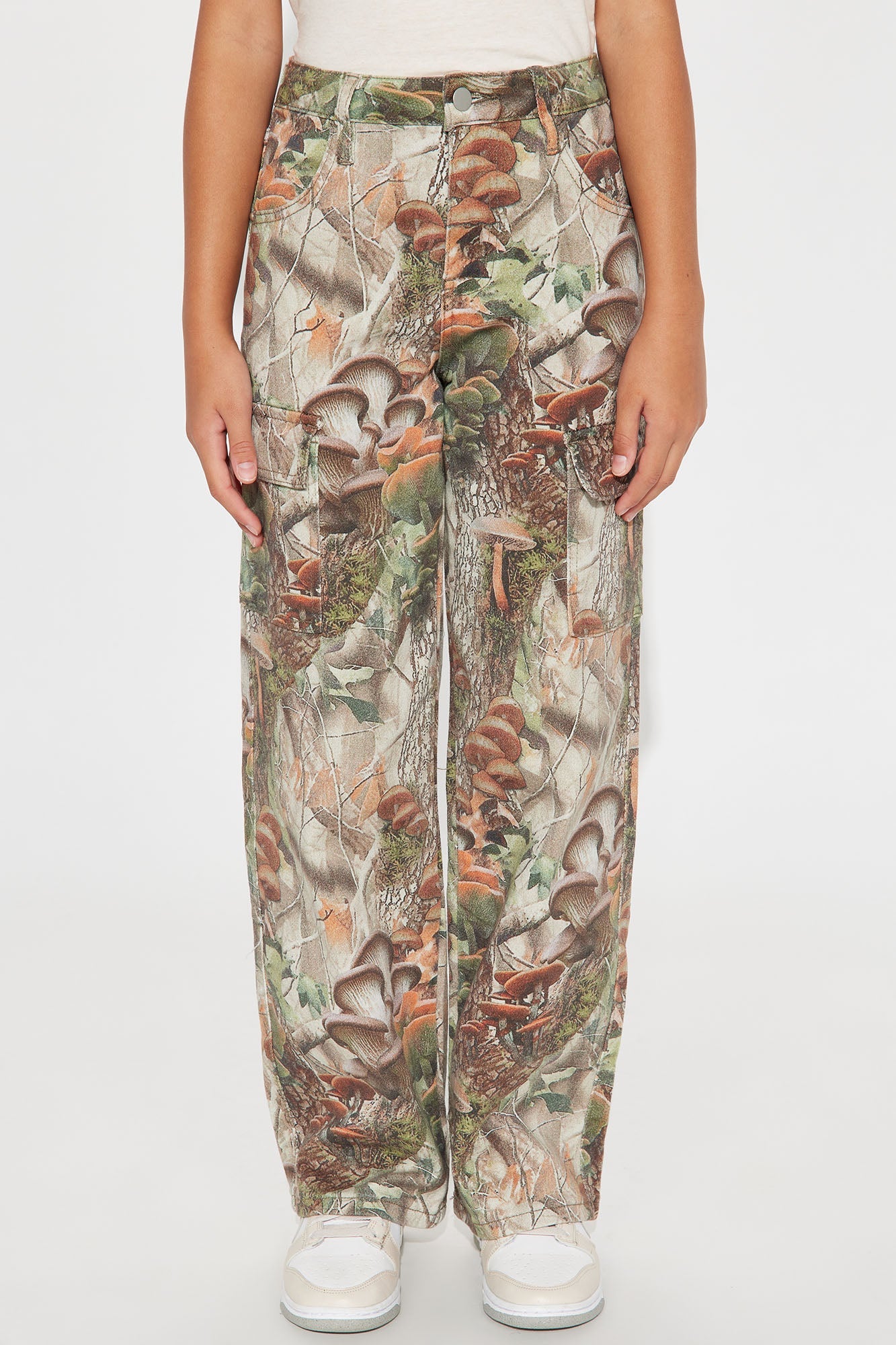 Mini Weekend Trip Camo Stretch Cargo Jean - Taupe/combo