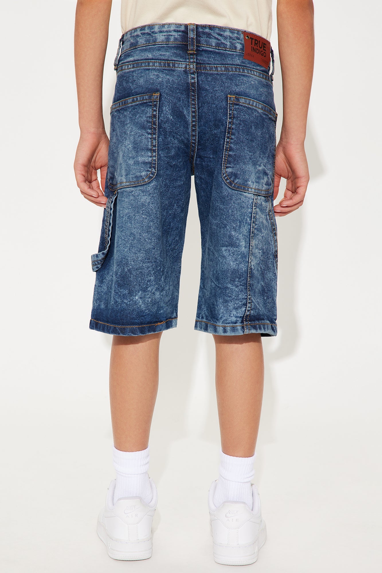 Mini He Can Do Anything Denim Shorts - Indigo