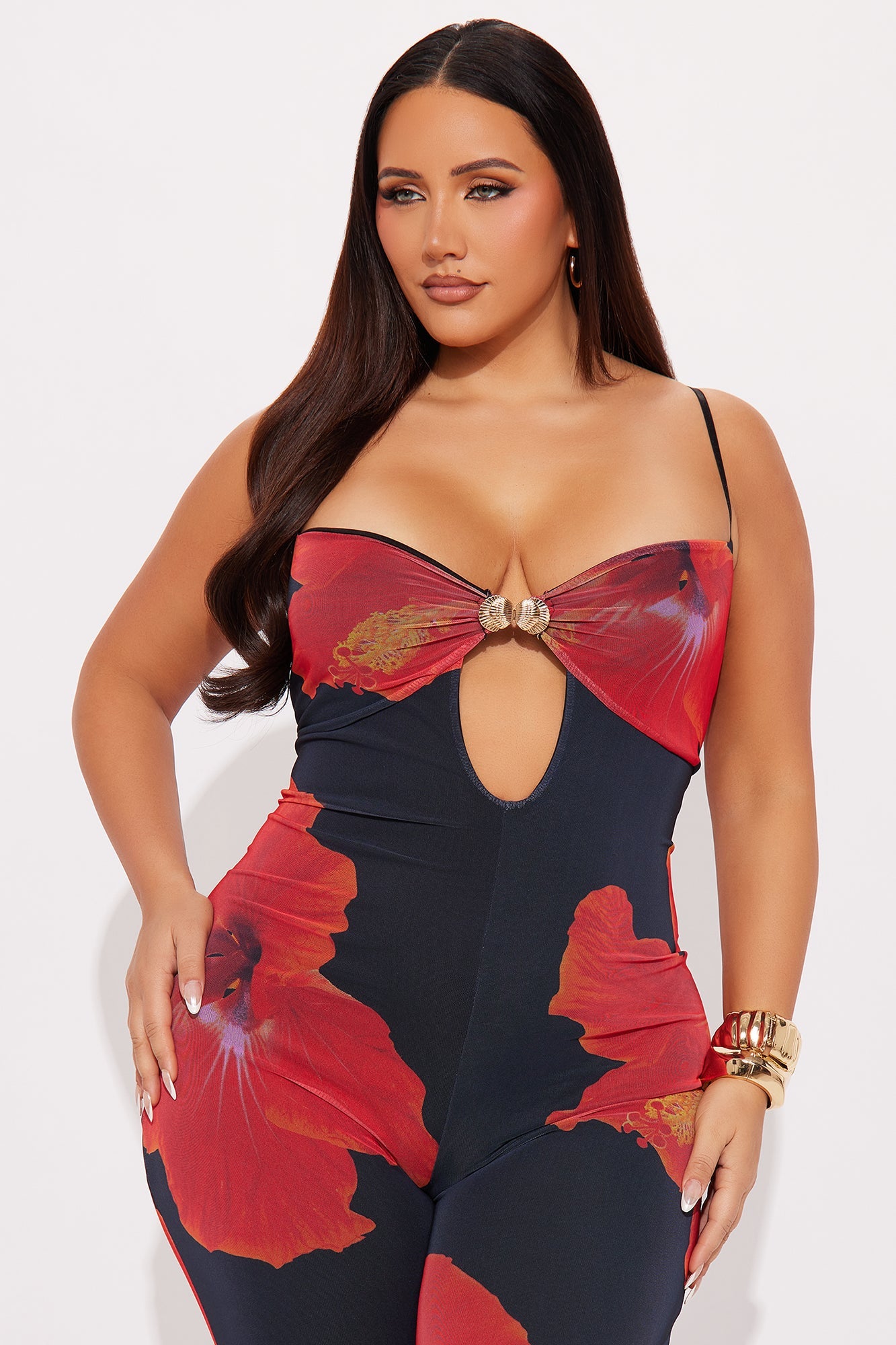 Resort Ready Mesh Jumpsuit - Black/combo