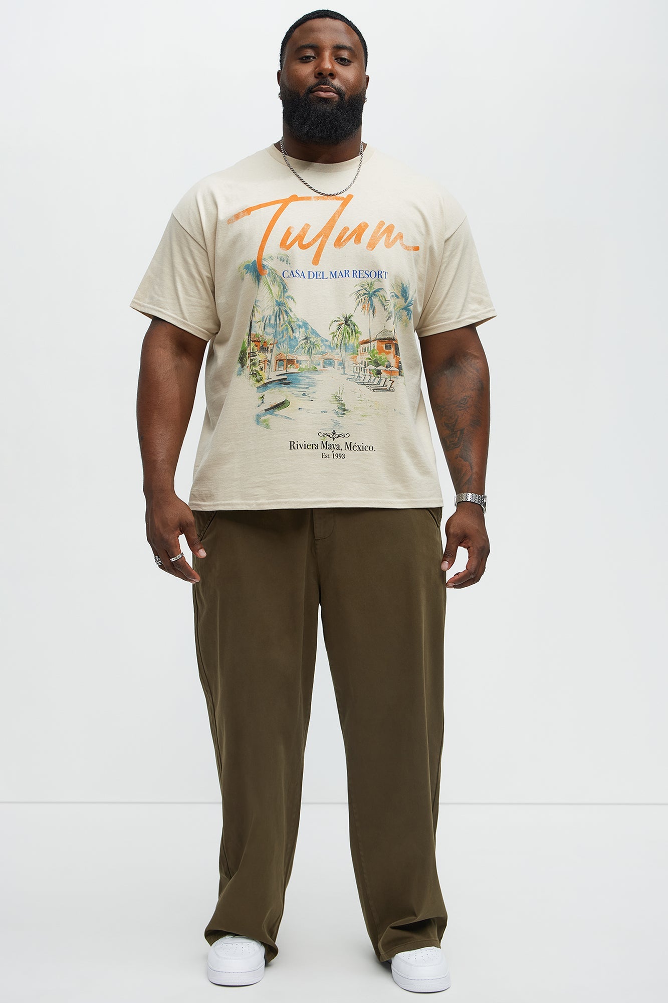 Tulum Resort Oversized Short Sleeve Tee - Sand