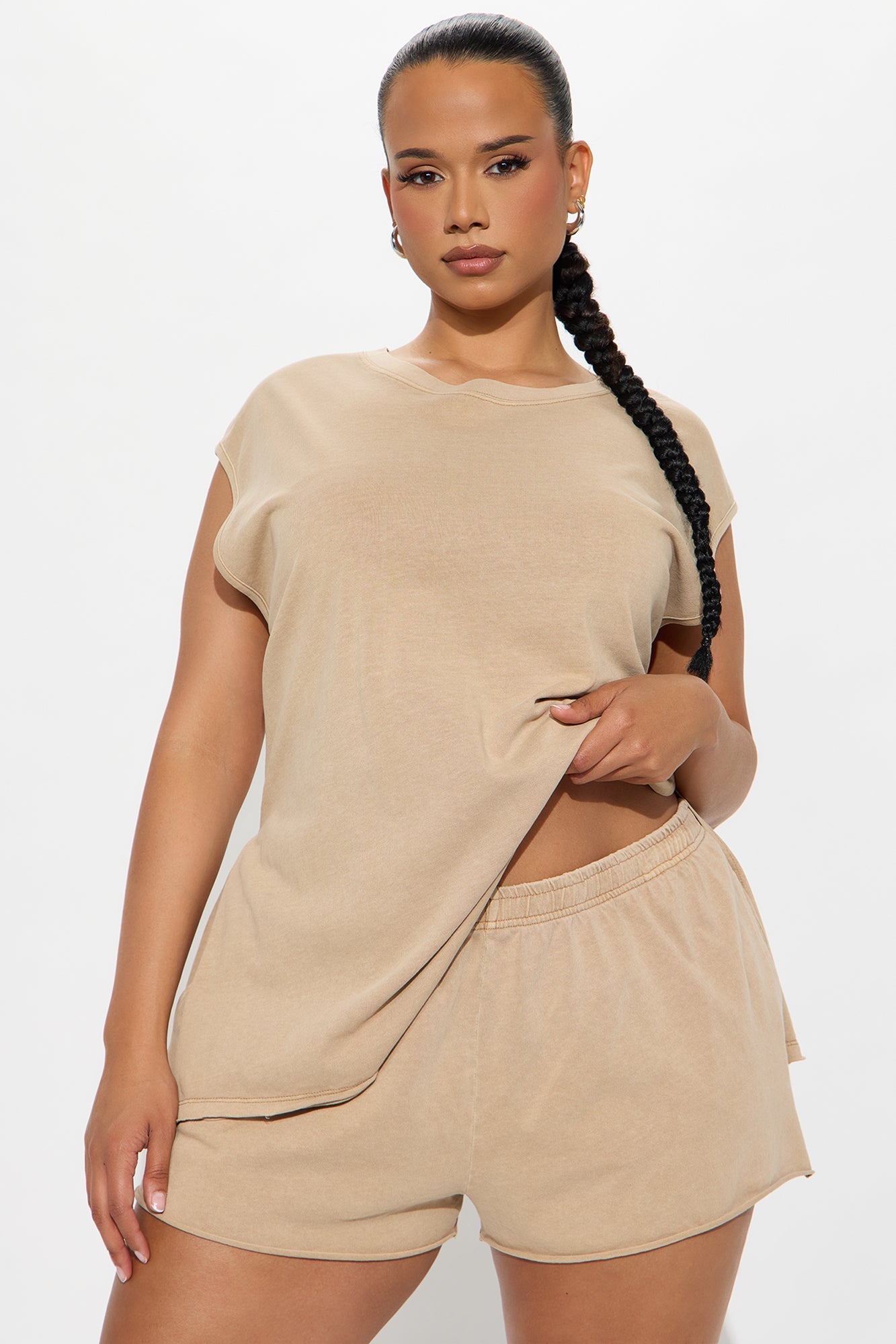Get Ready With Me Short Set - Taupe