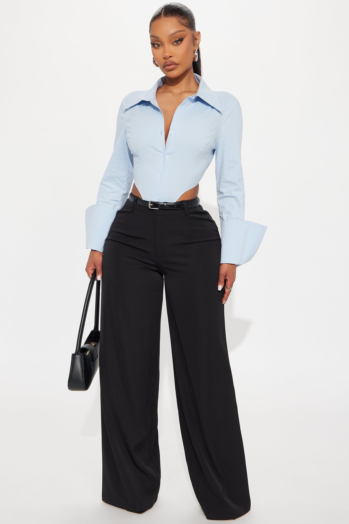 Rasheida Poplin Bodysuit - Blue