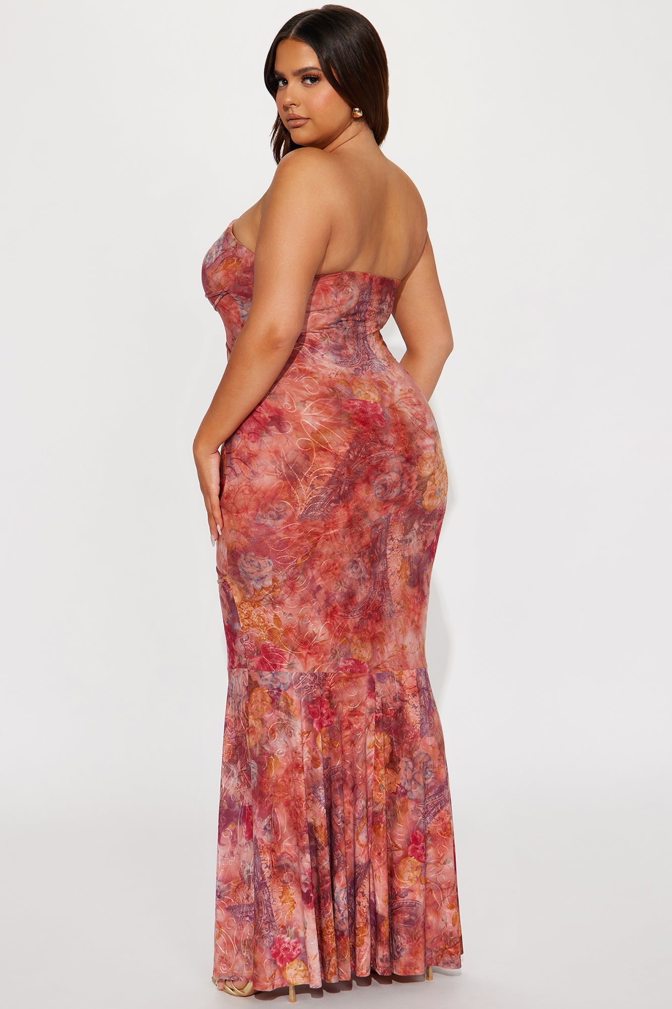 Perla Lace Up Maxi Dress - Multi Color
