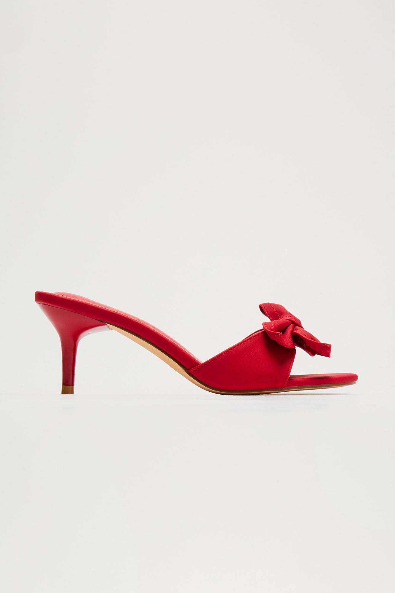 Lets Meet Later Kitten Heels - Red