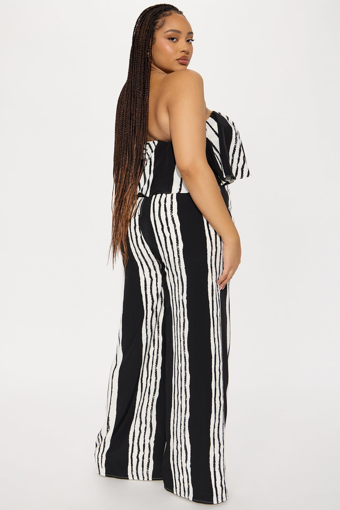 Santorini Crush Jumpsuit - Black/White