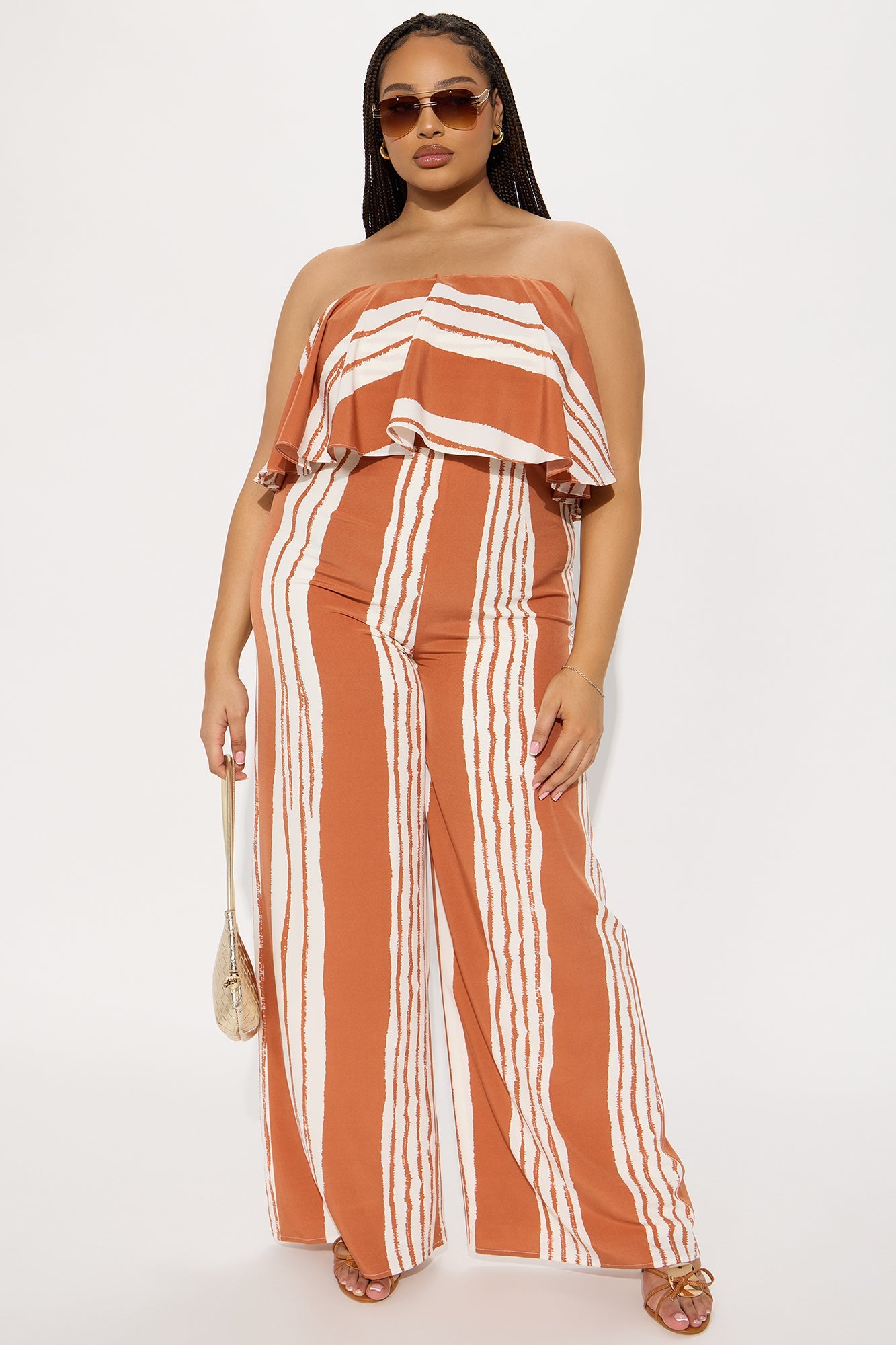 Santorini Crush Jumpsuit - Rust/combo