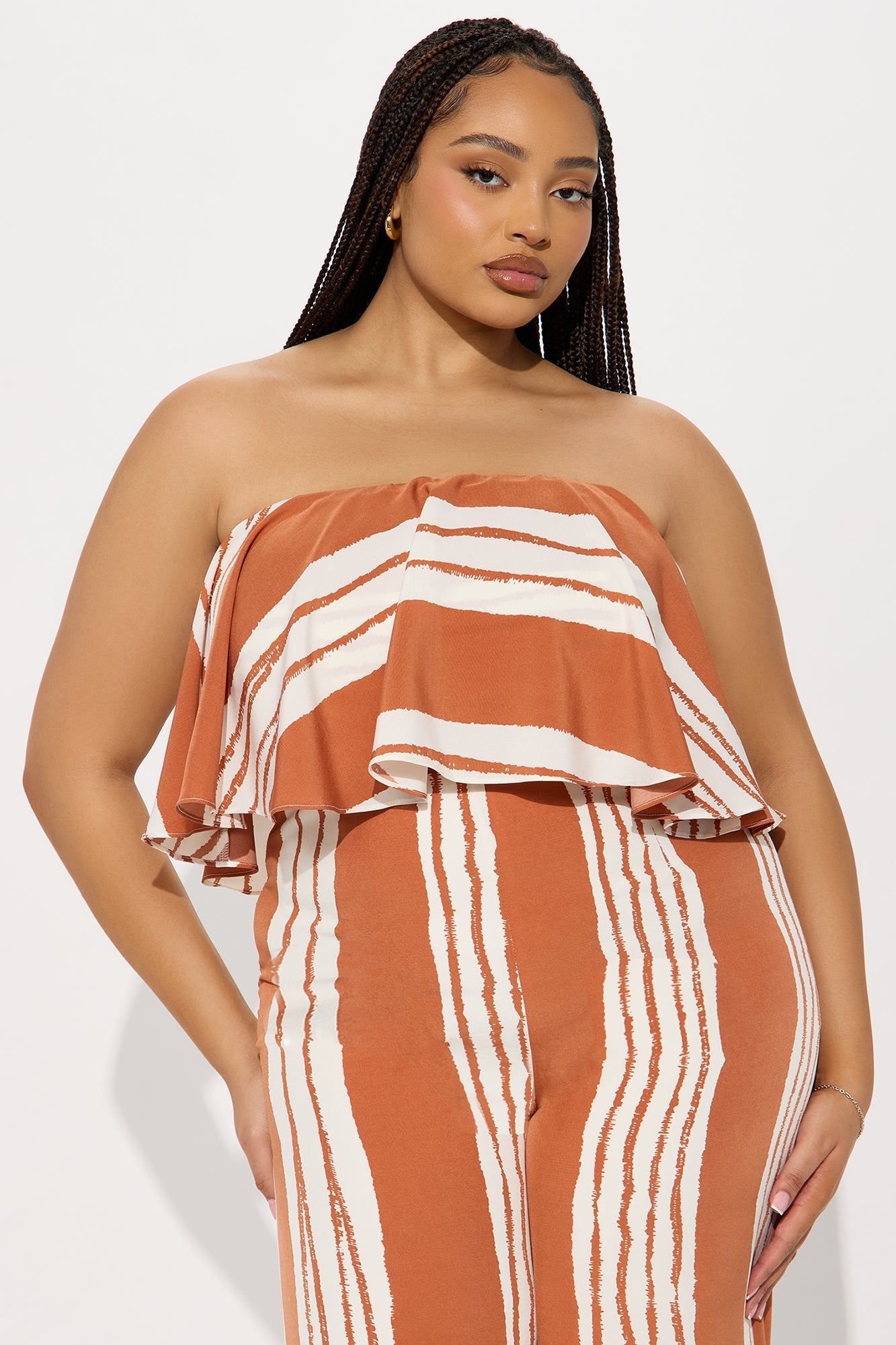 Santorini Crush Jumpsuit - Rust/combo