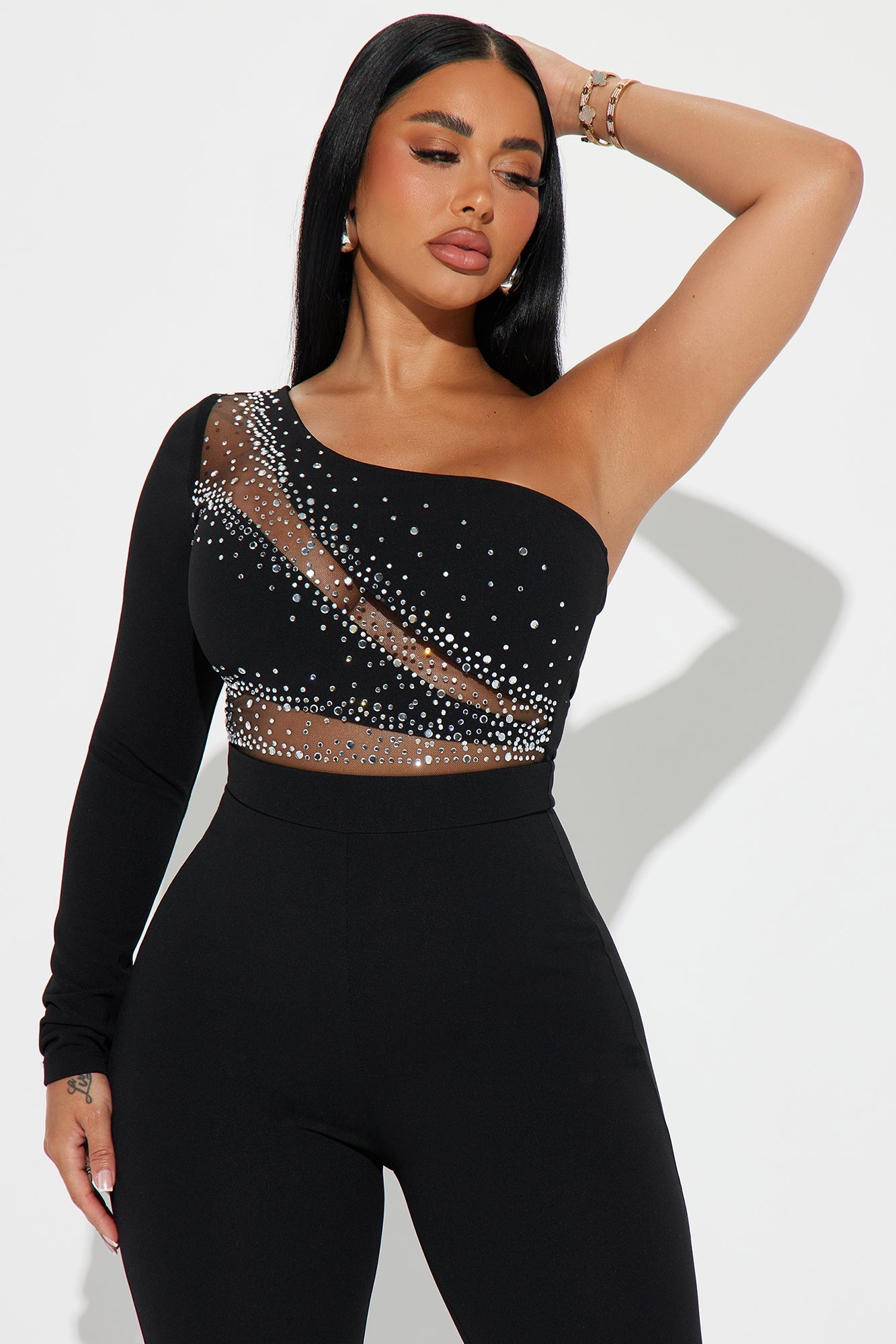 Star Sign Jumpsuit - Black