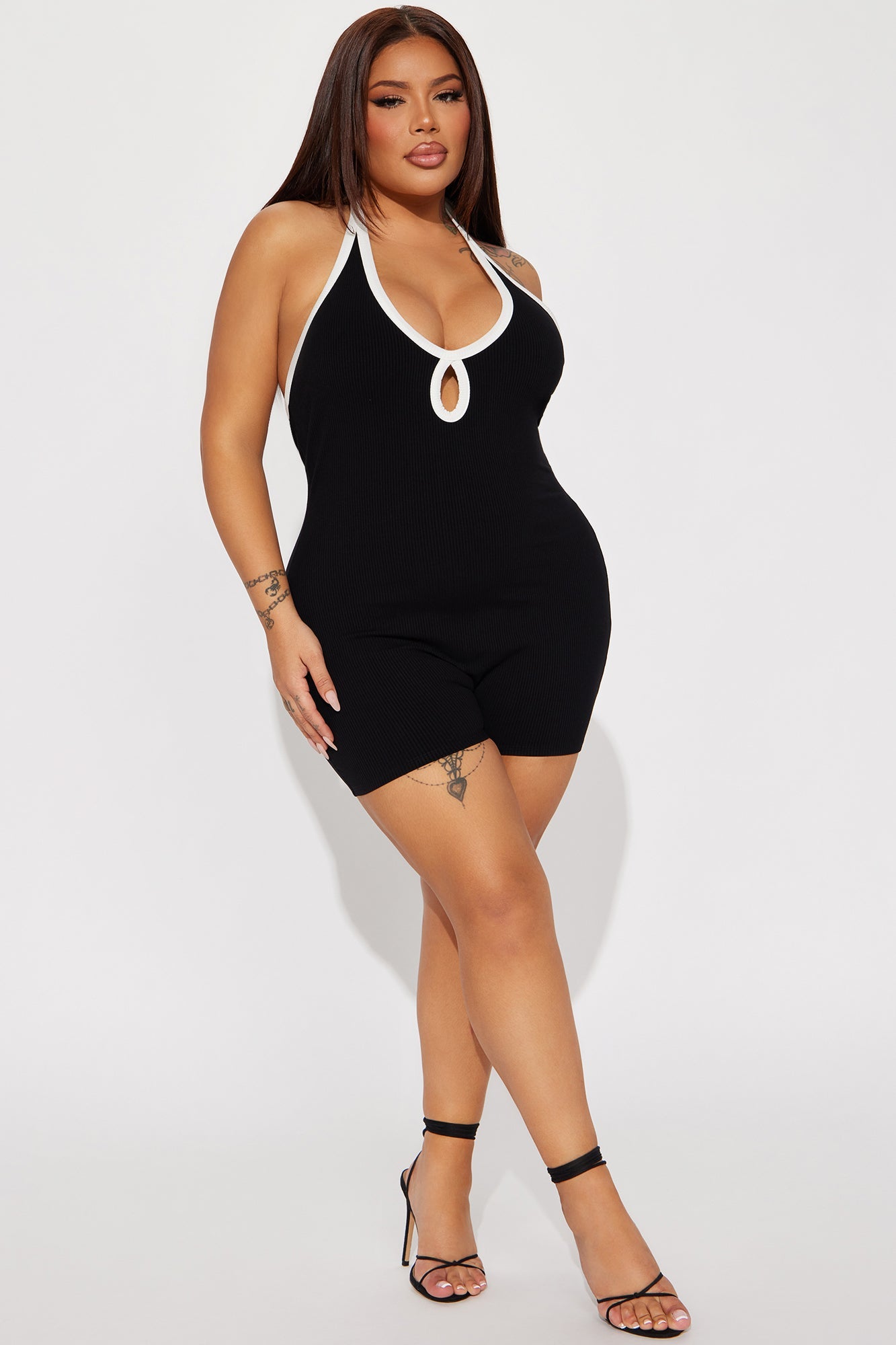 Miami Light Snatched Romper - Black/White