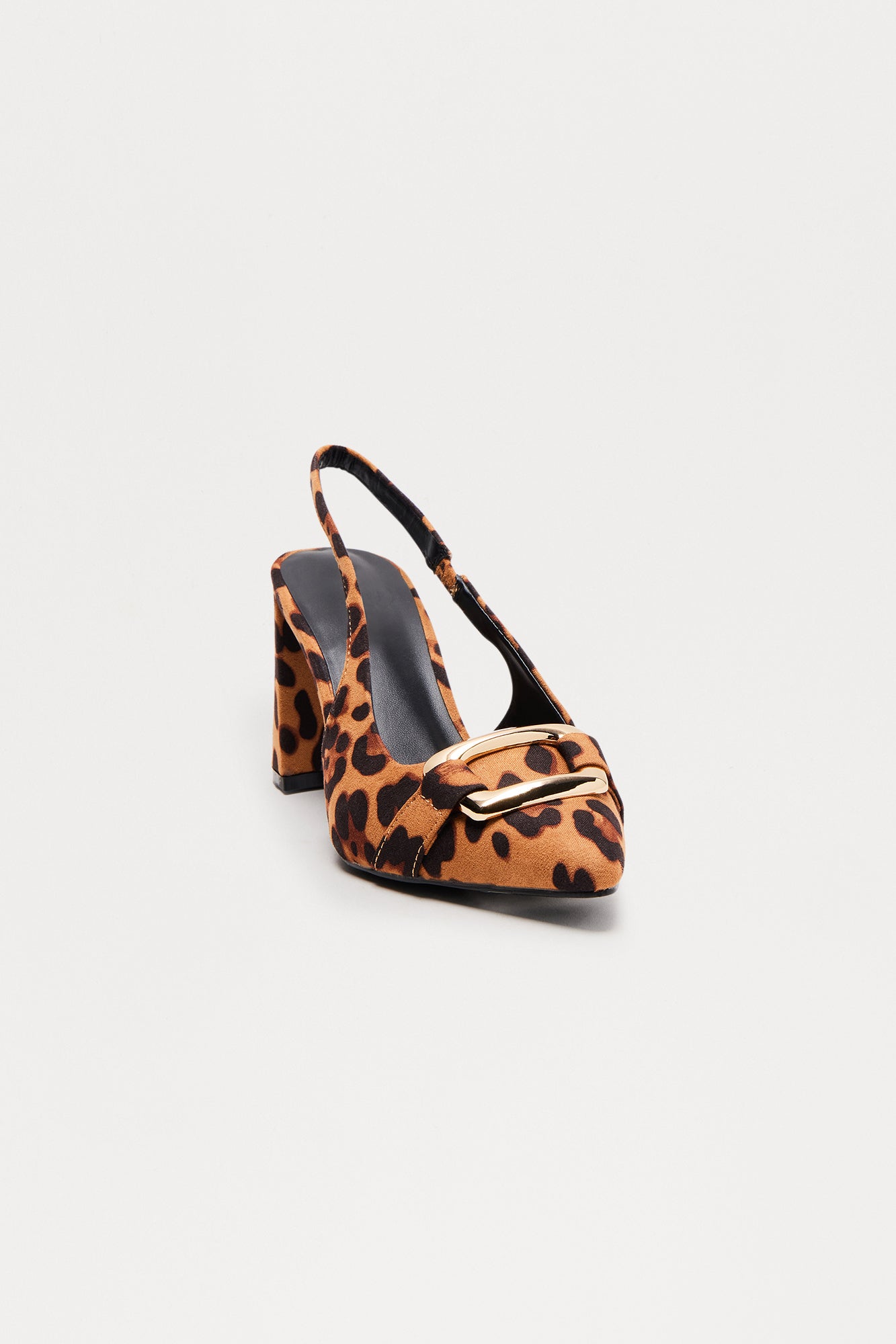 Nevie Hardware Slingback Pumps - Leopard