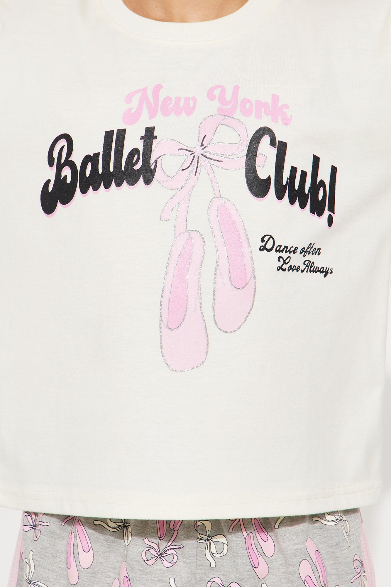 Mini New York Ballet Club Short Set - Ivory/combo
