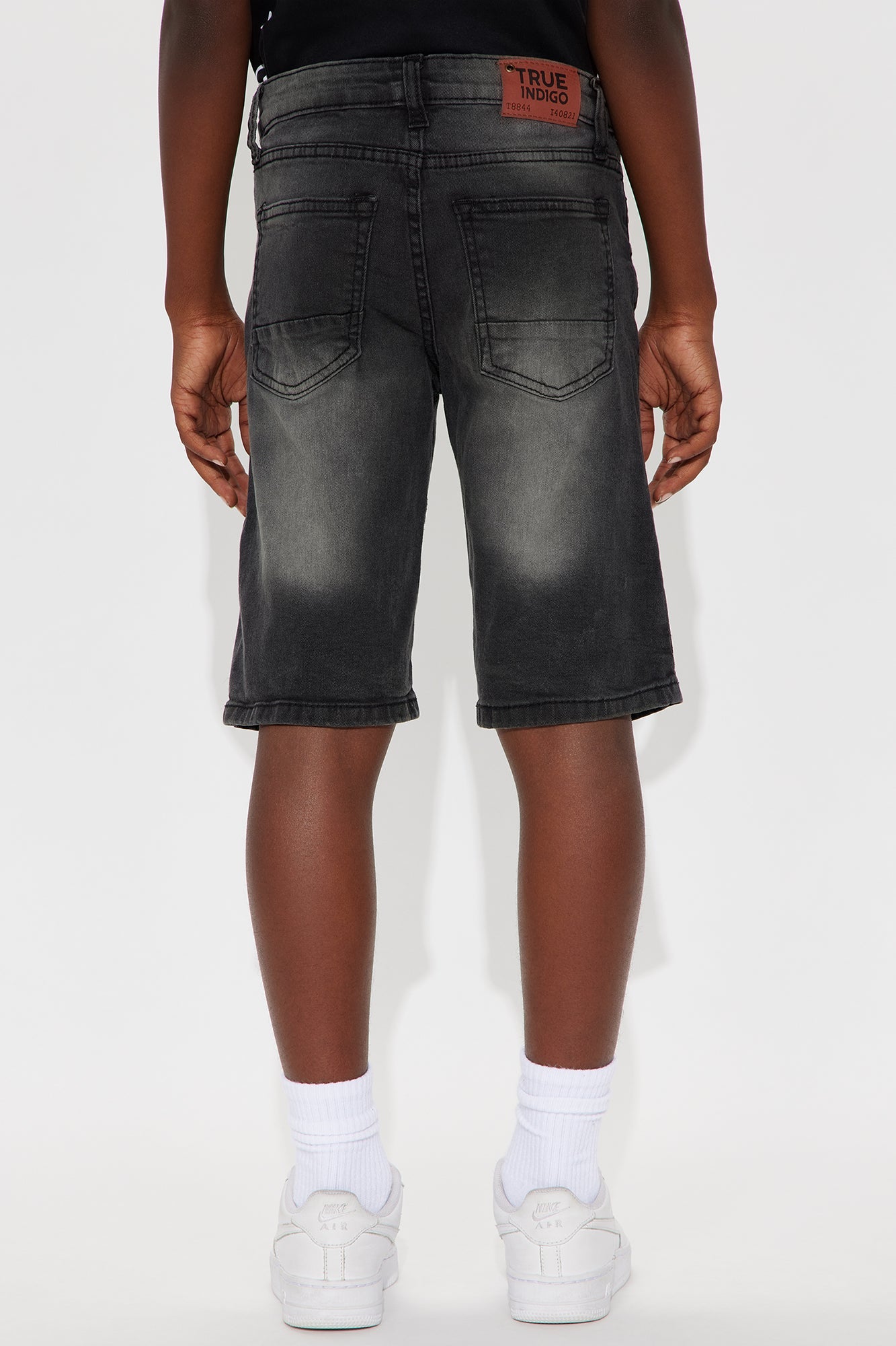 Mini Going Places Distressed Denim Shorts - Black