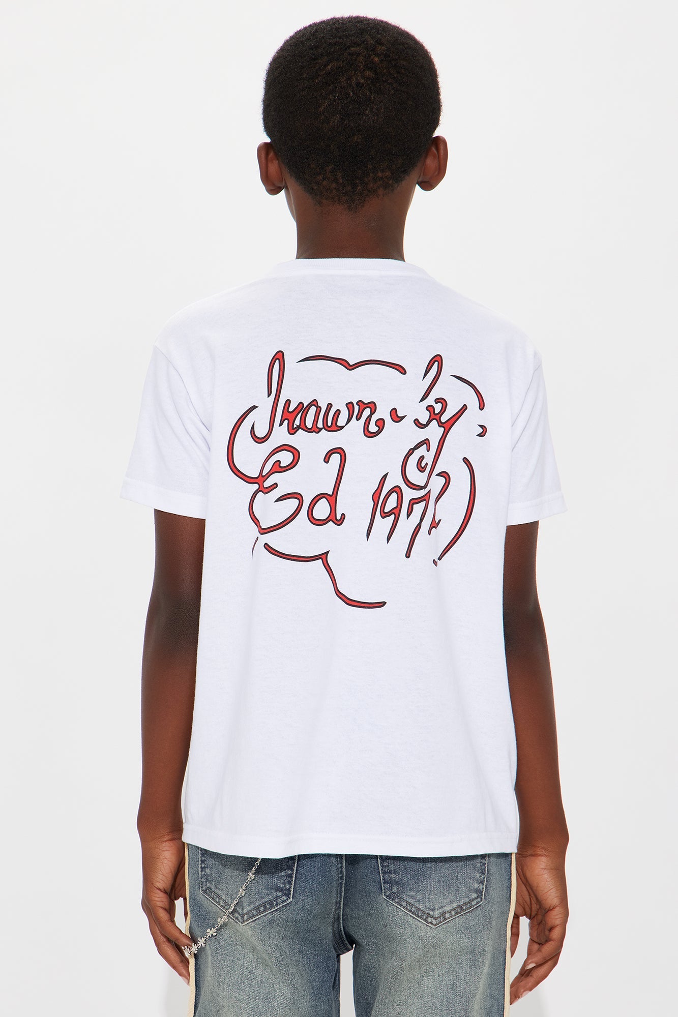 Mini Ed Hardy Panther Claws Front/Back Graphic T-Shirt - White