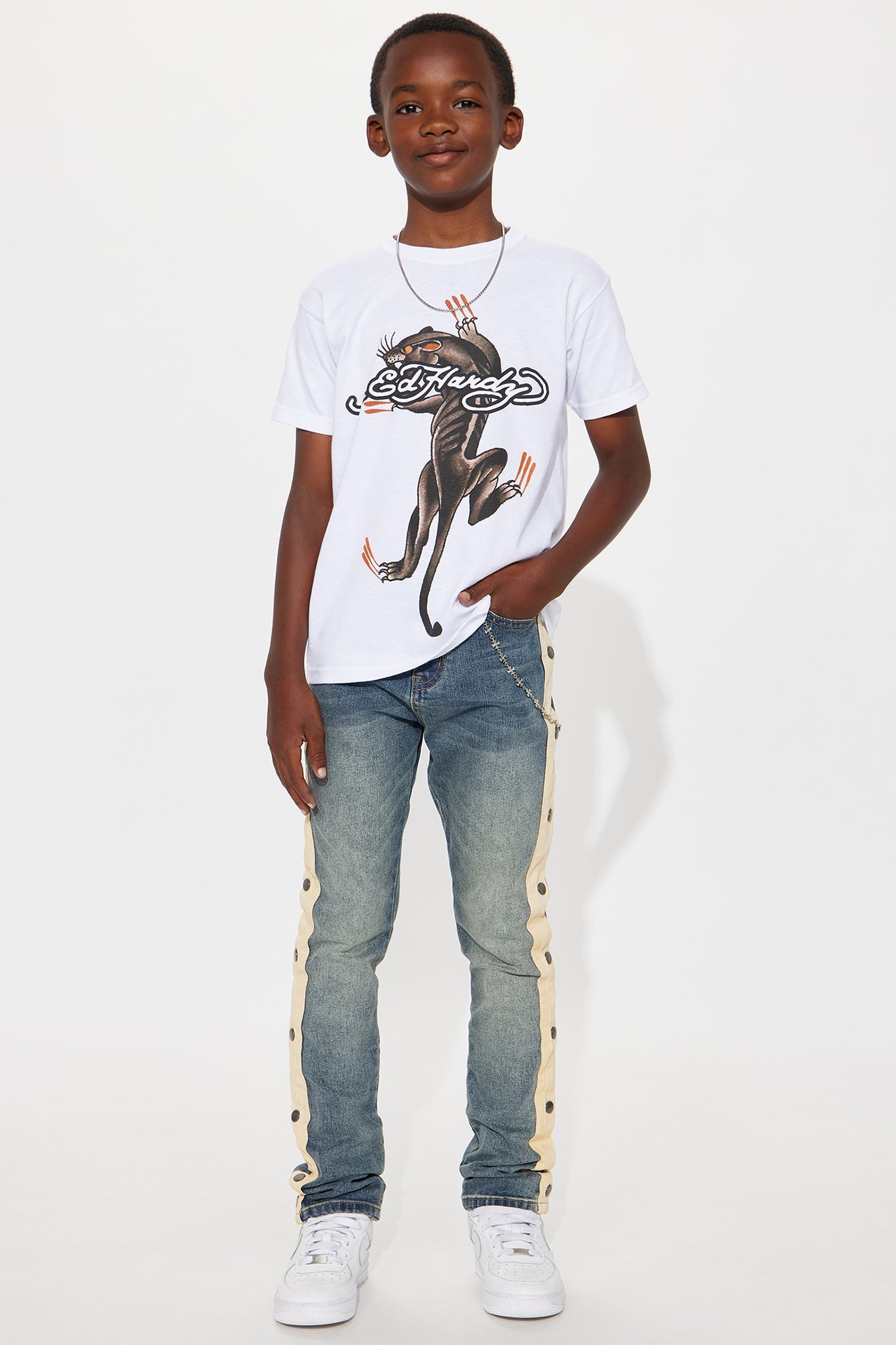 Mini Derek Side Taping Skinny Jeans - Indigo