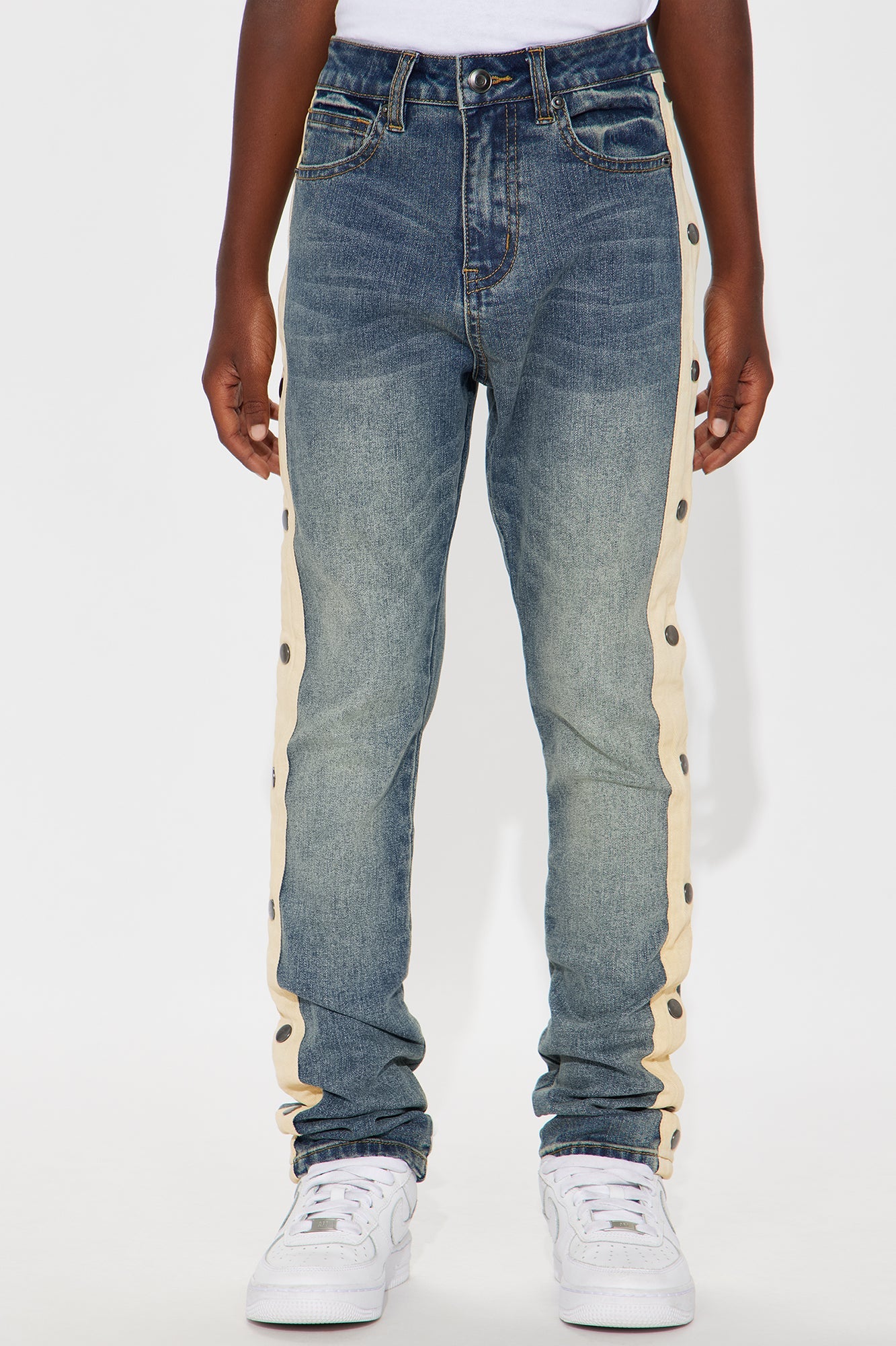 Mini Derek Side Taping Skinny Jeans - Indigo