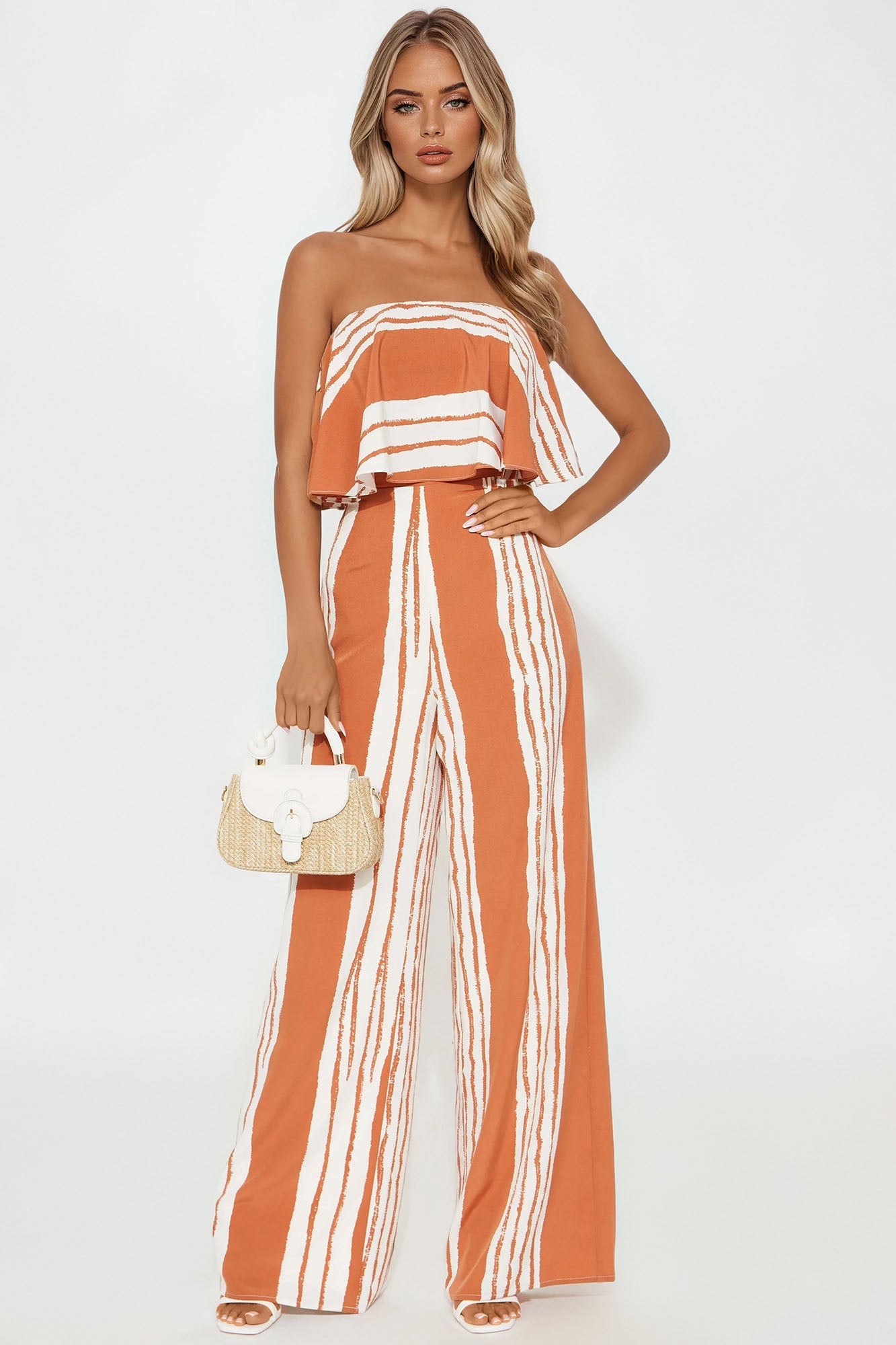 Santorini Crush Jumpsuit - Rust/combo