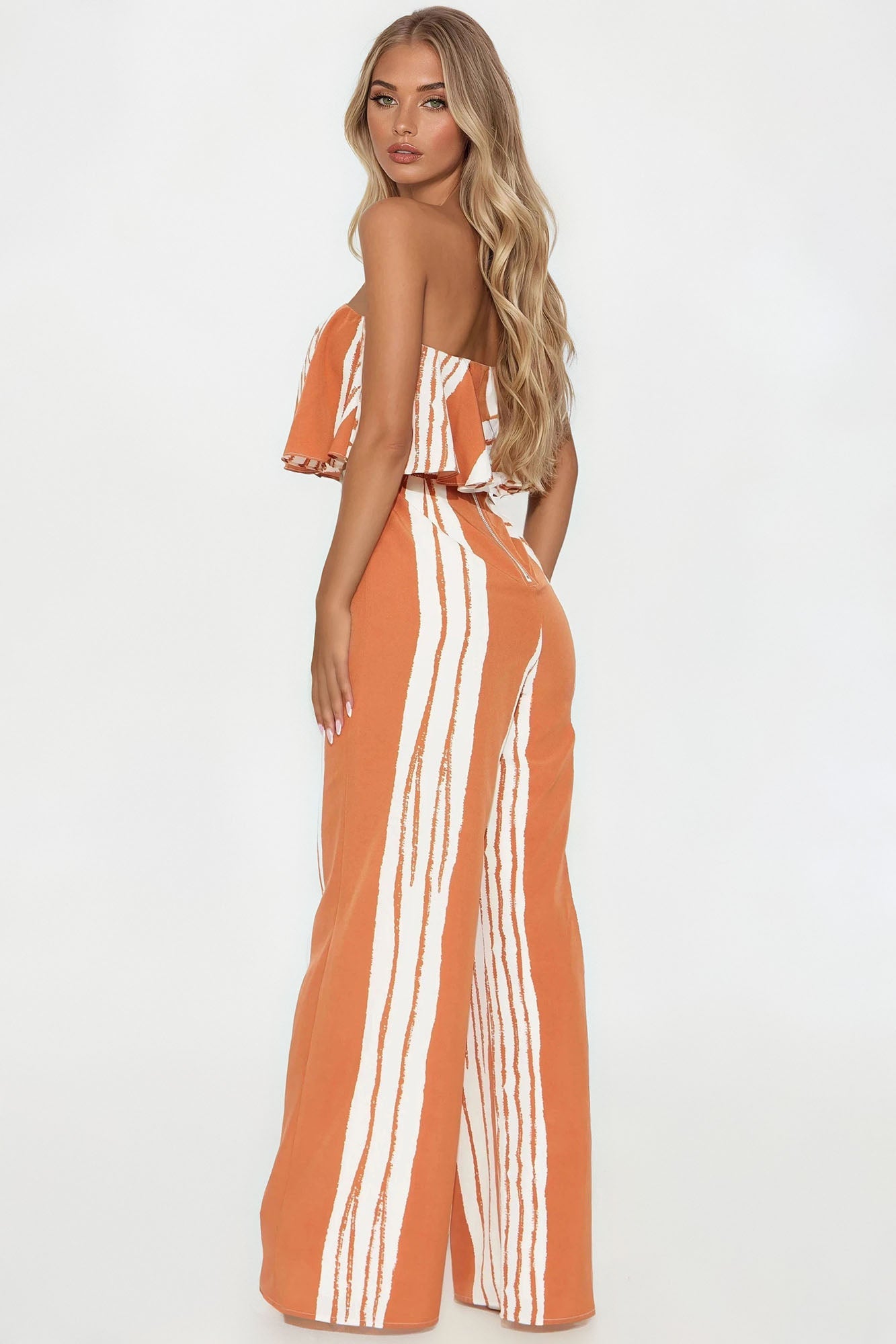 Santorini Crush Jumpsuit - Rust/combo