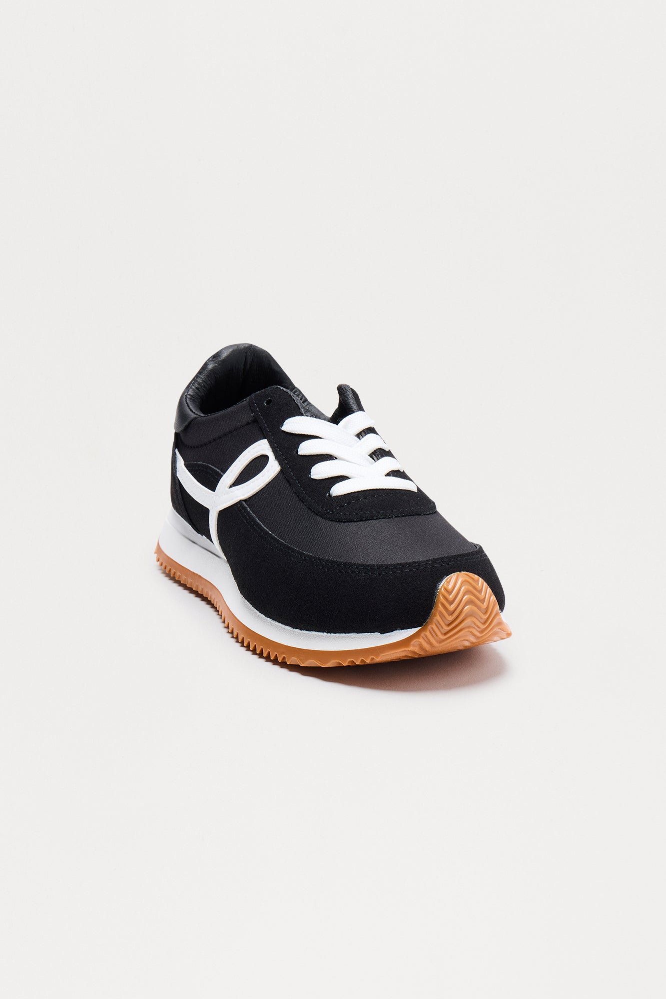 Conway Faux Suede Platform Sneakers - Black