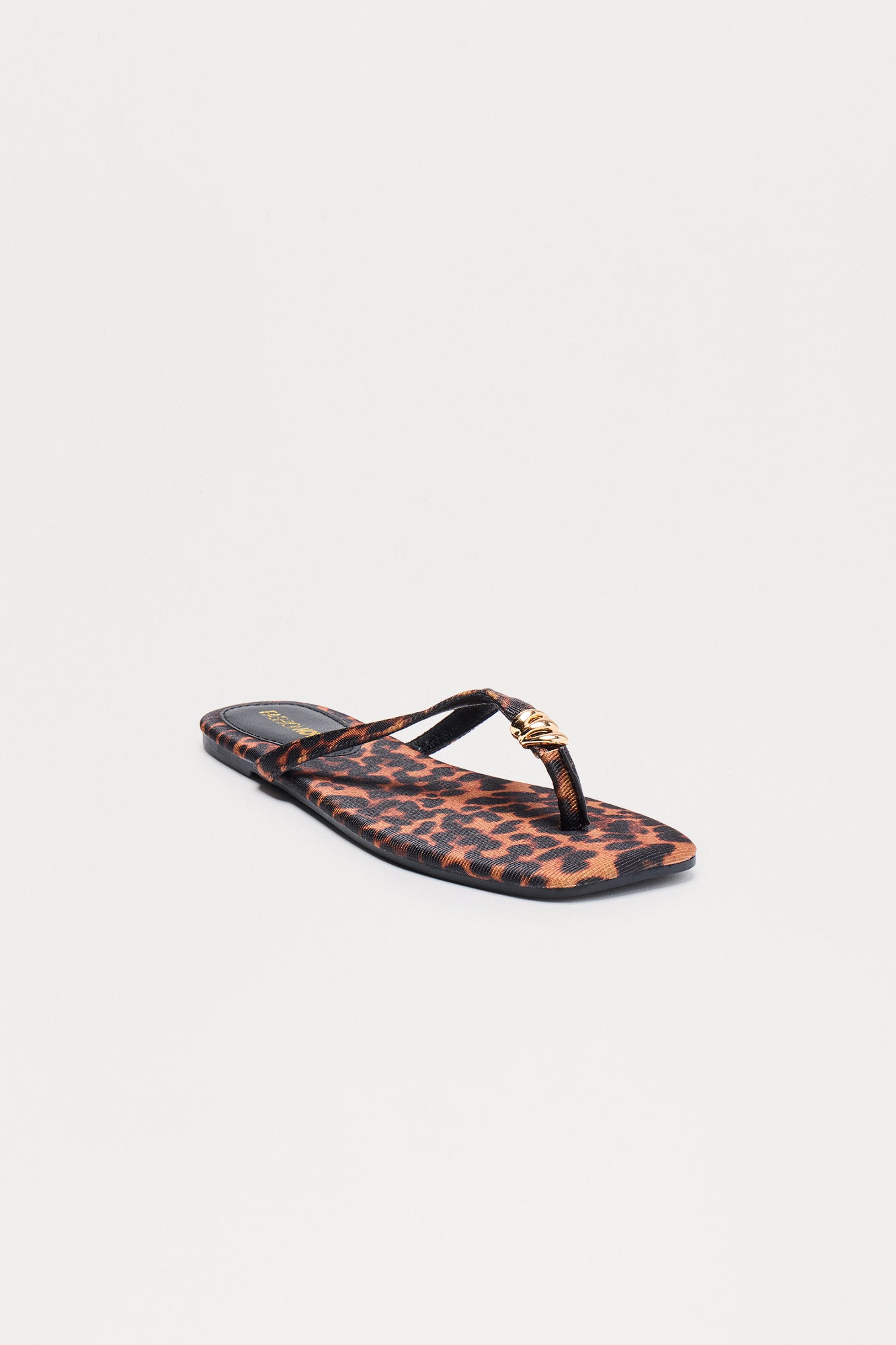 Izzy Square Toe Flip Flops - Leopard