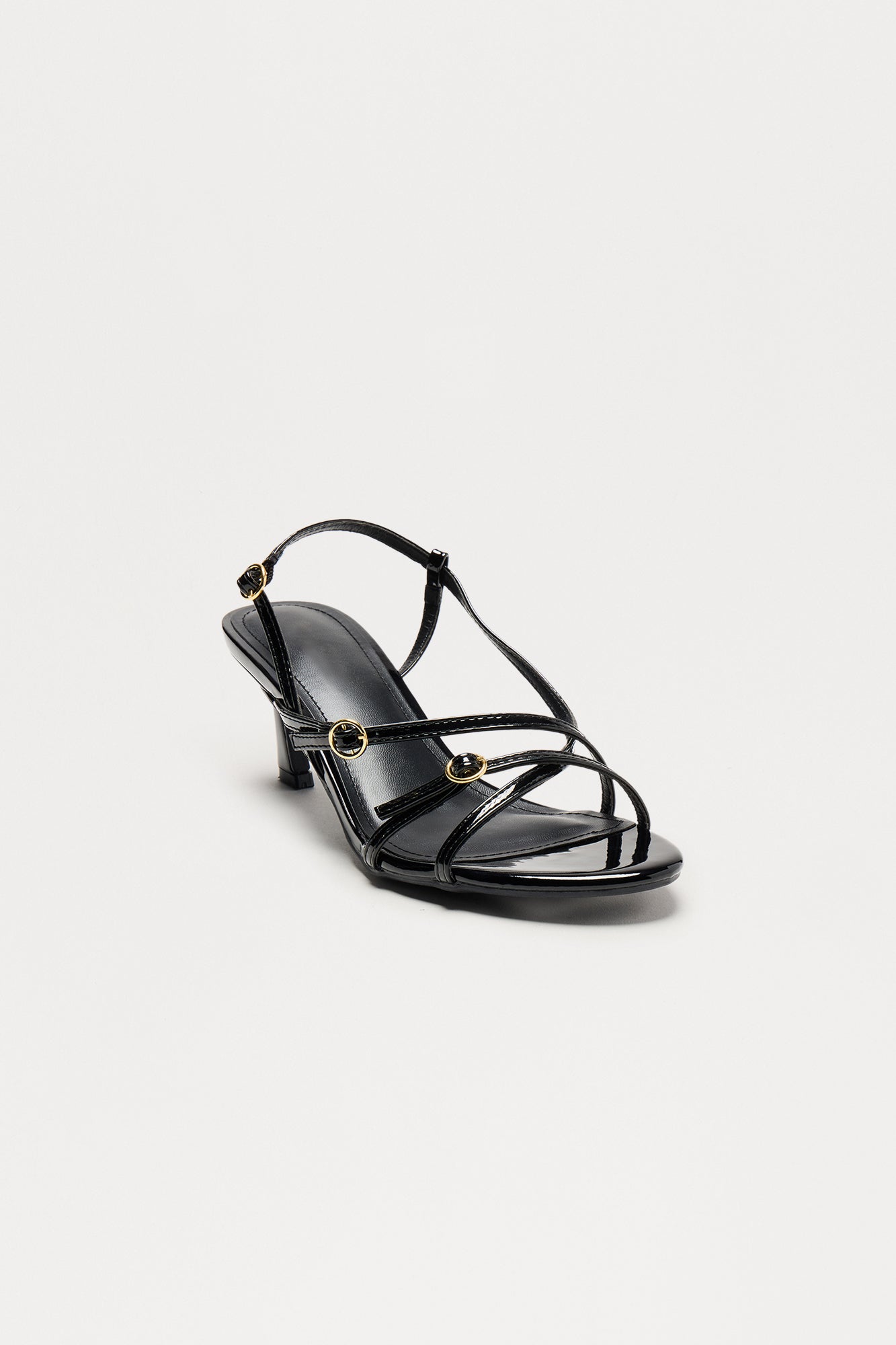 Lash Slingback Kitten Heels - Black