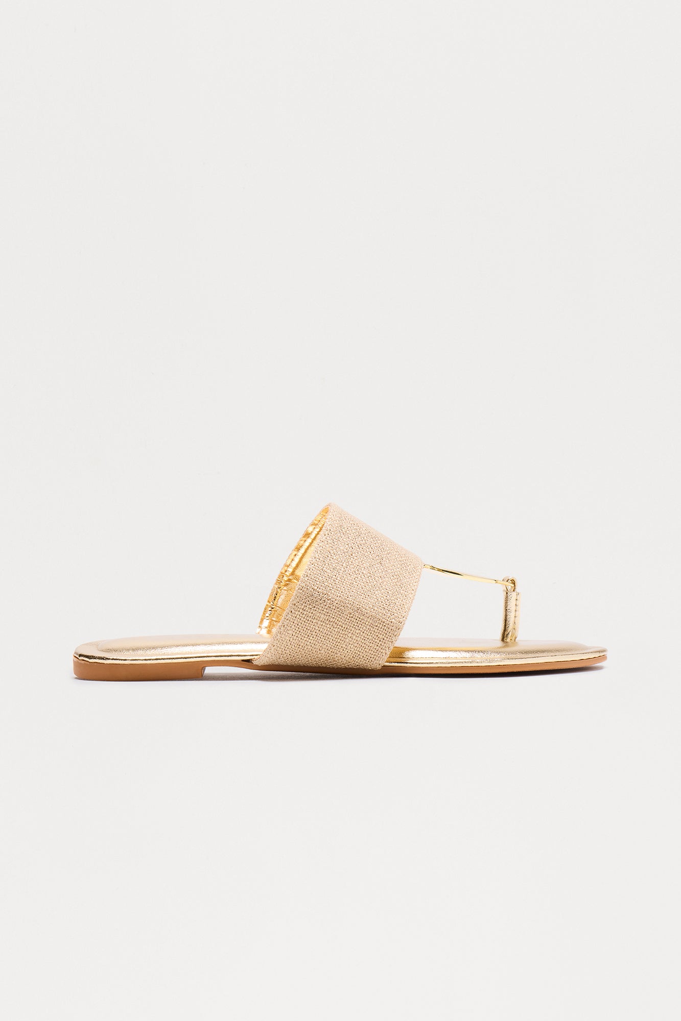 Emerald Bay Hardware Flip Flops - Gold