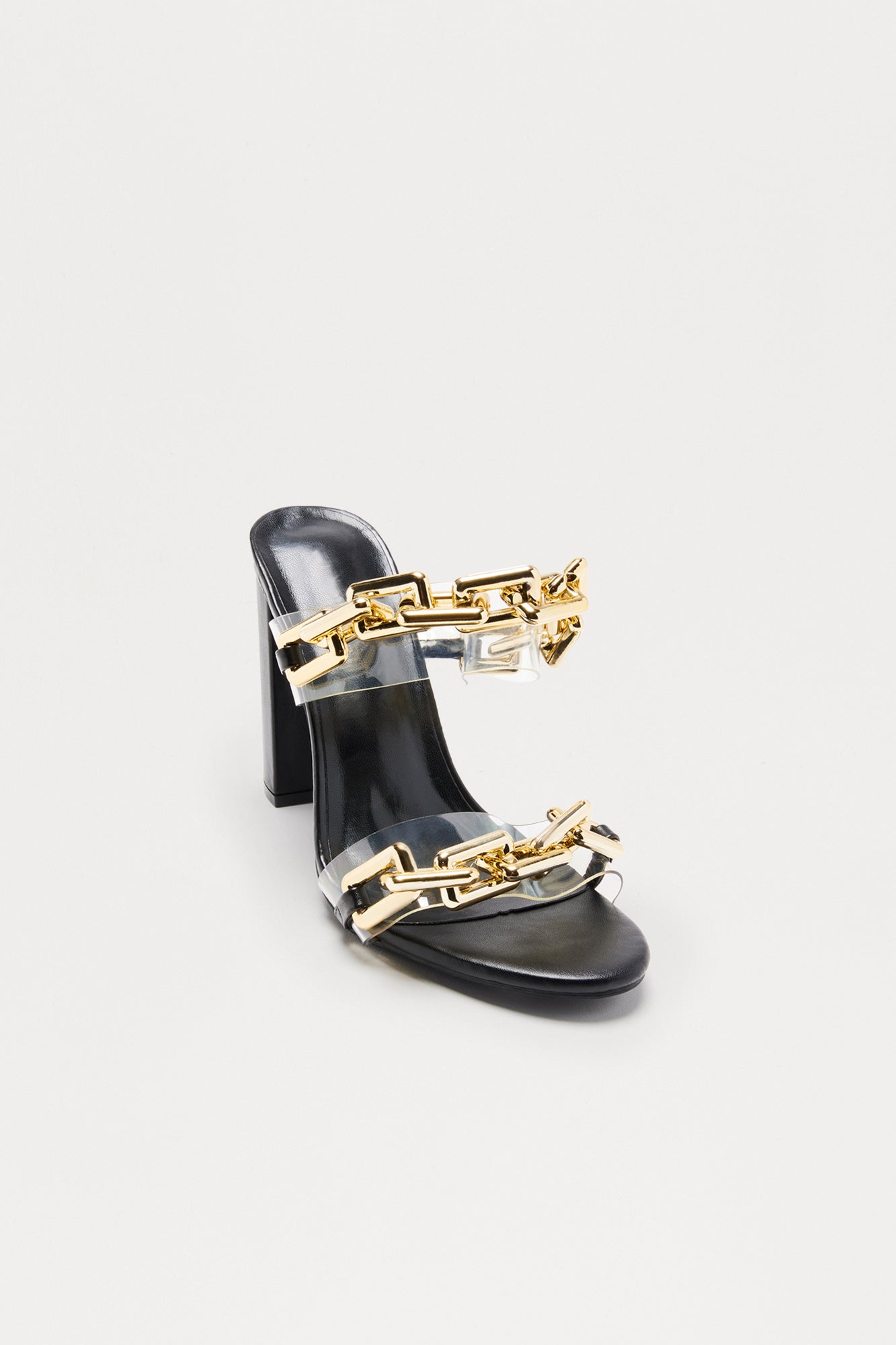 Sherah Chain Block Heels - Black