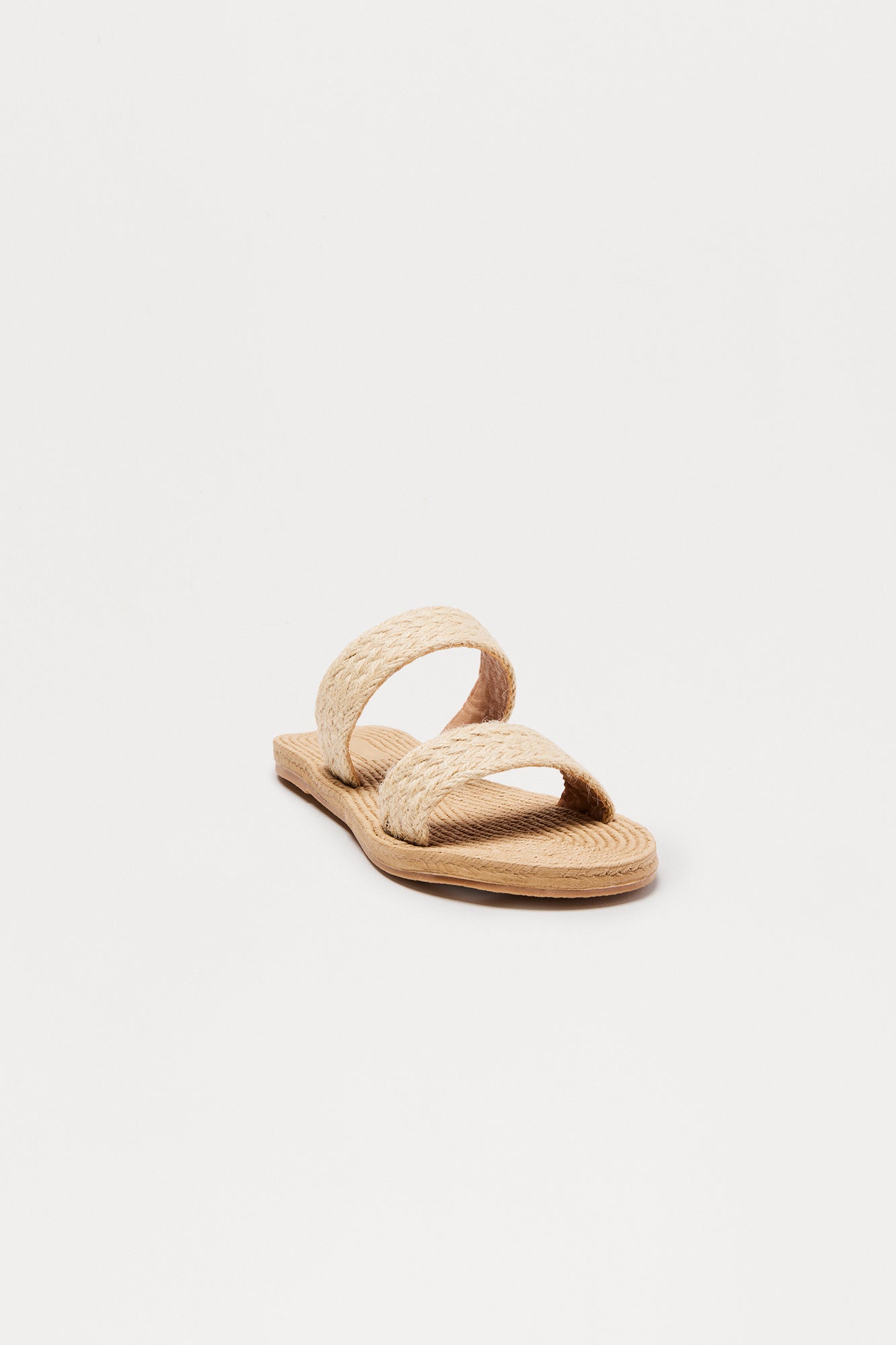 Coconut Jute Slip On Sandals - Natural