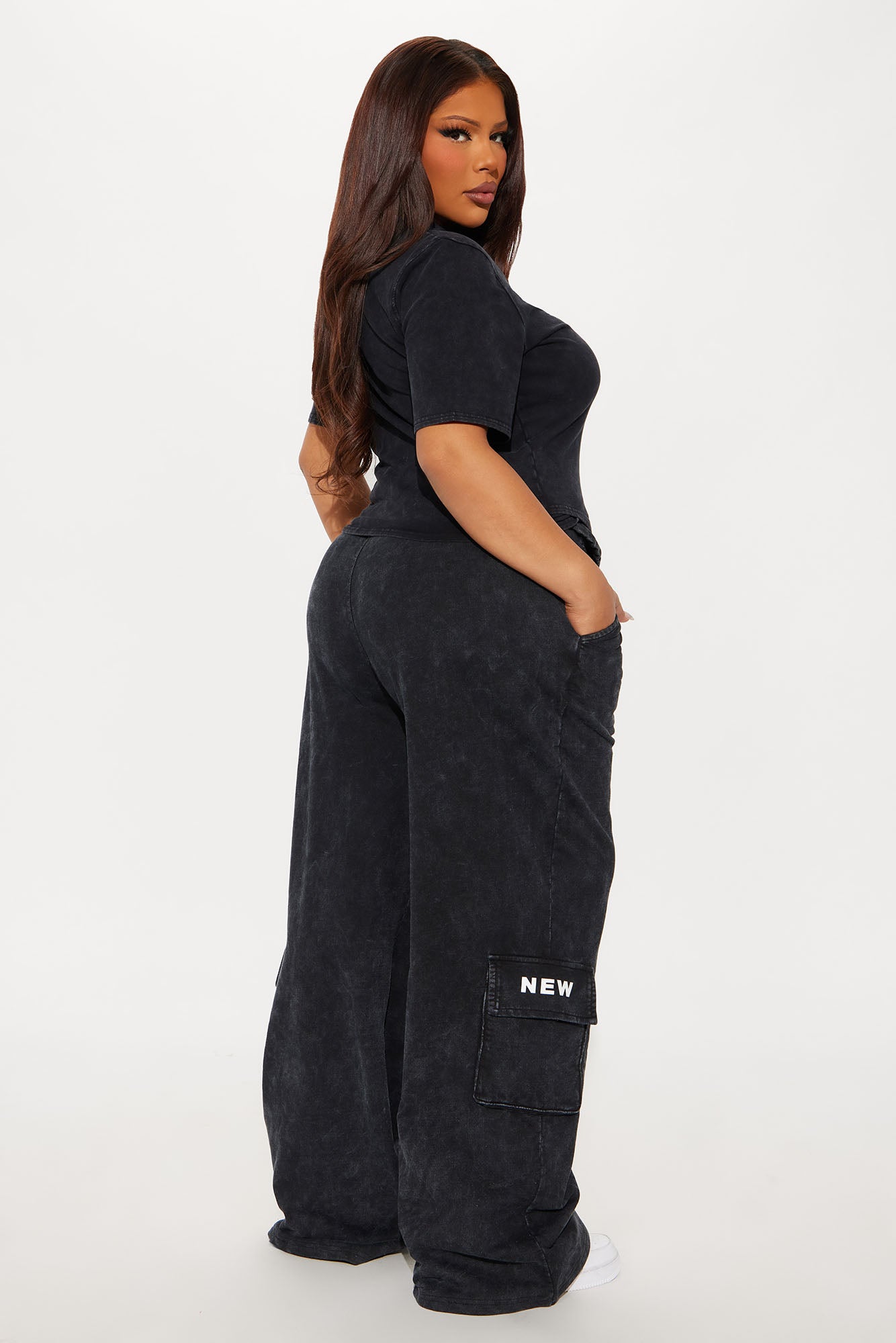 New SZN Washed Pant Set - Charcoal