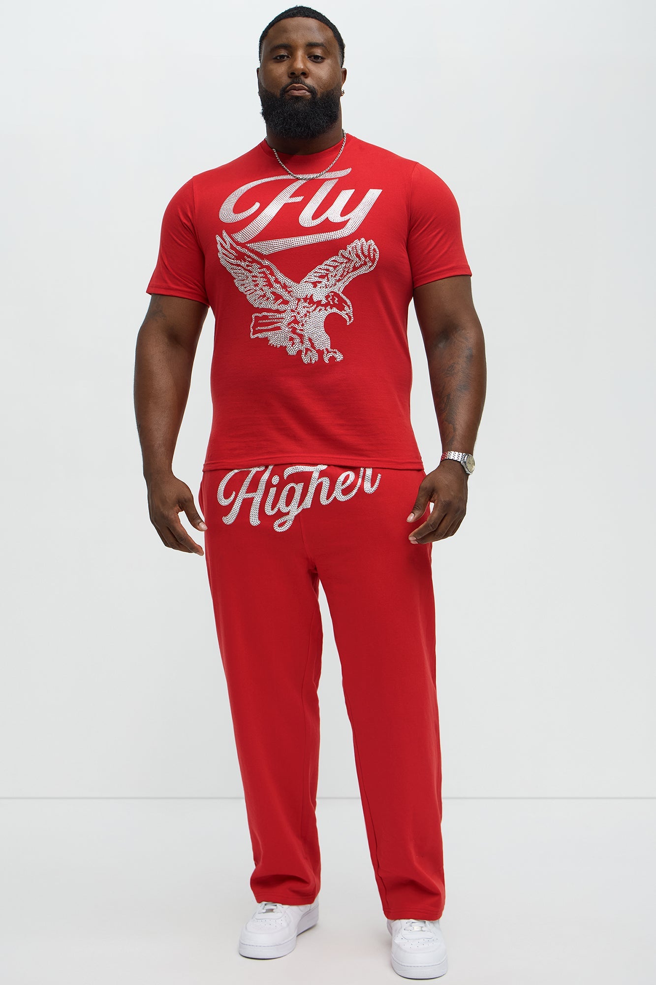 Fly Higher And Grind Short Sleeve Tee - Red