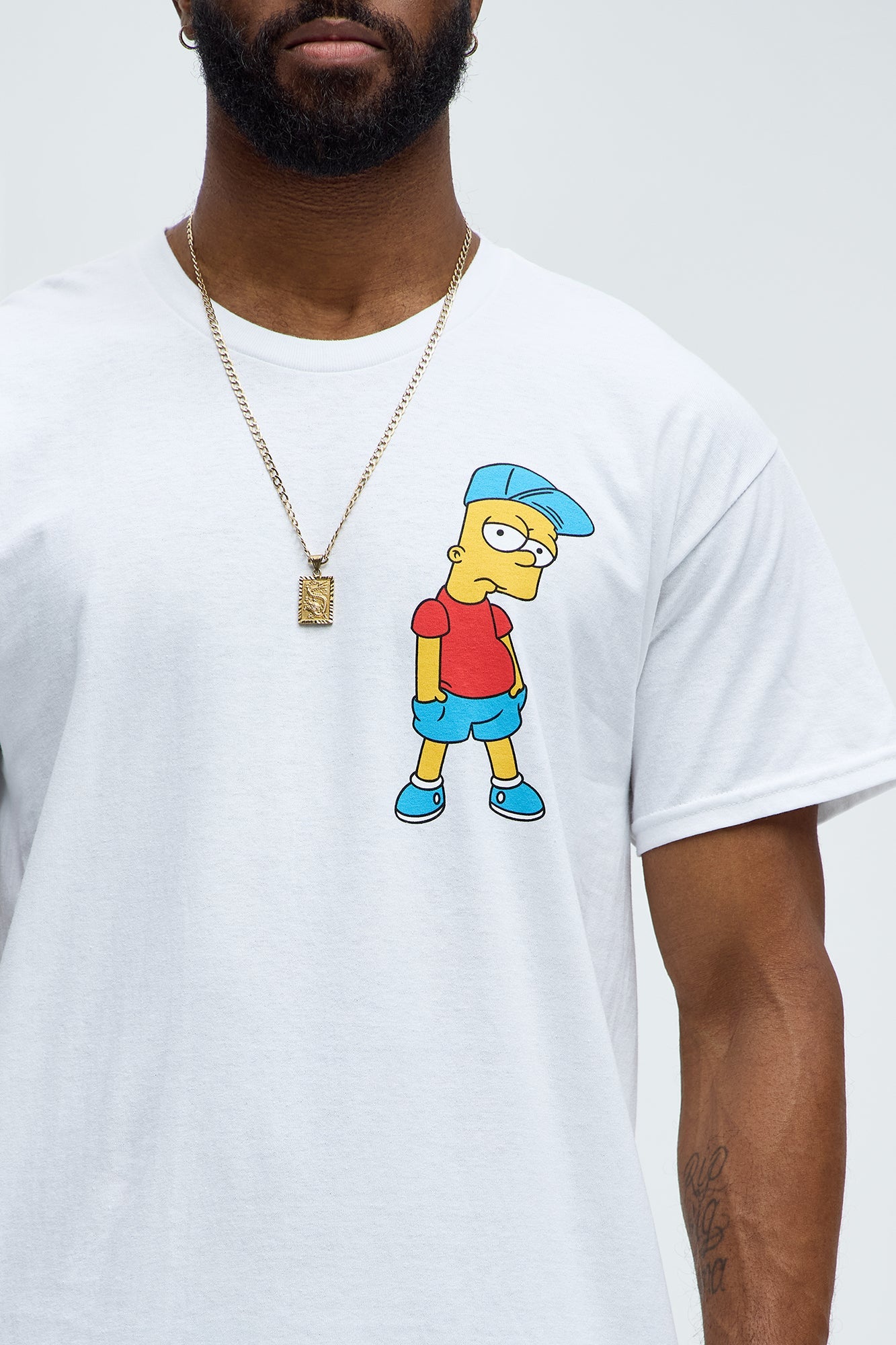 The Simpsons Bart Krusty Short Sleeve Tee - White