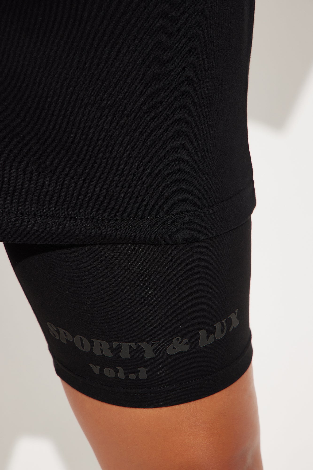 Sporty & Lux Biker Short Set - Black