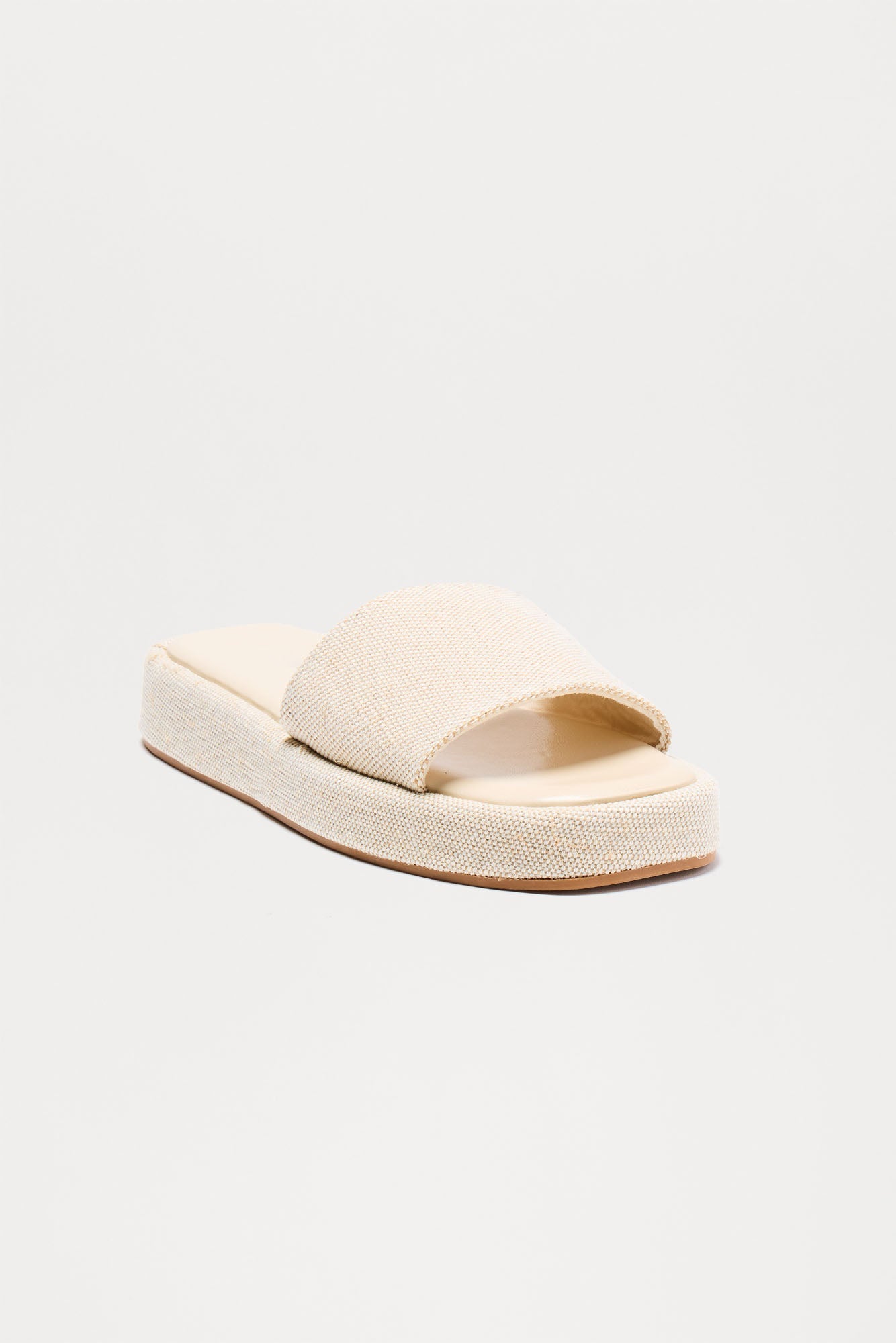 Enlow Linen Slip On Sandals - Beige